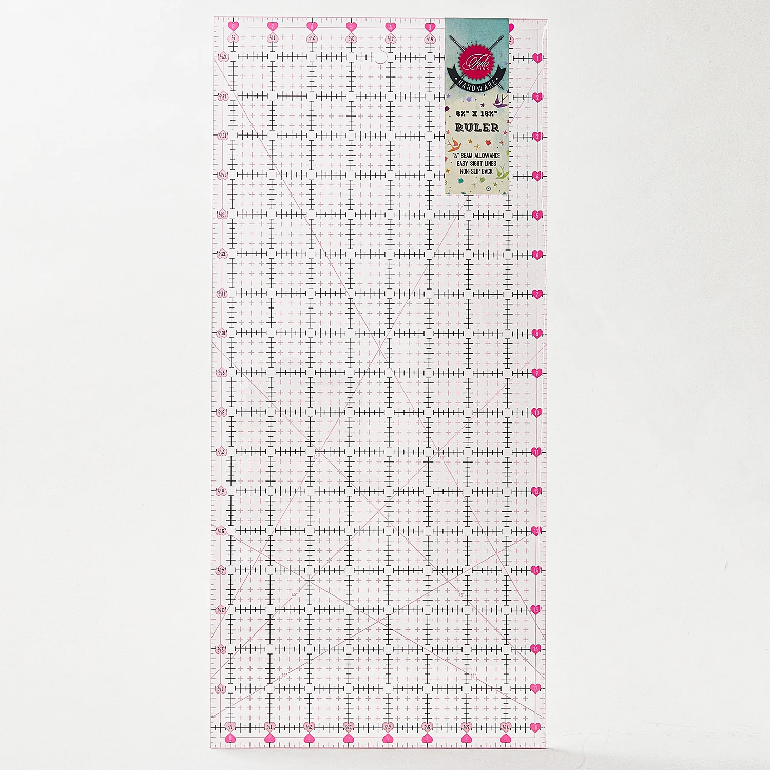 Tula Pink 8.5" x 18.5" Non Slip Deer Ruler - Image 2