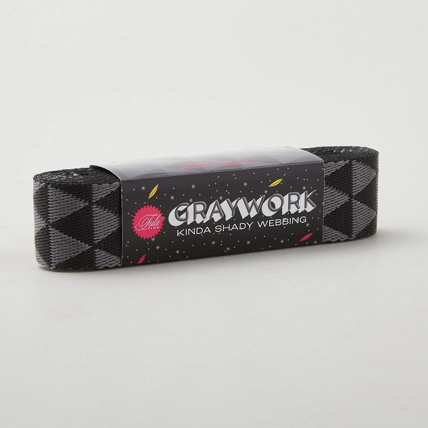 Tula Pink Kinda Shady Webbing - Carbon 1-1/2" Wide - Image 3