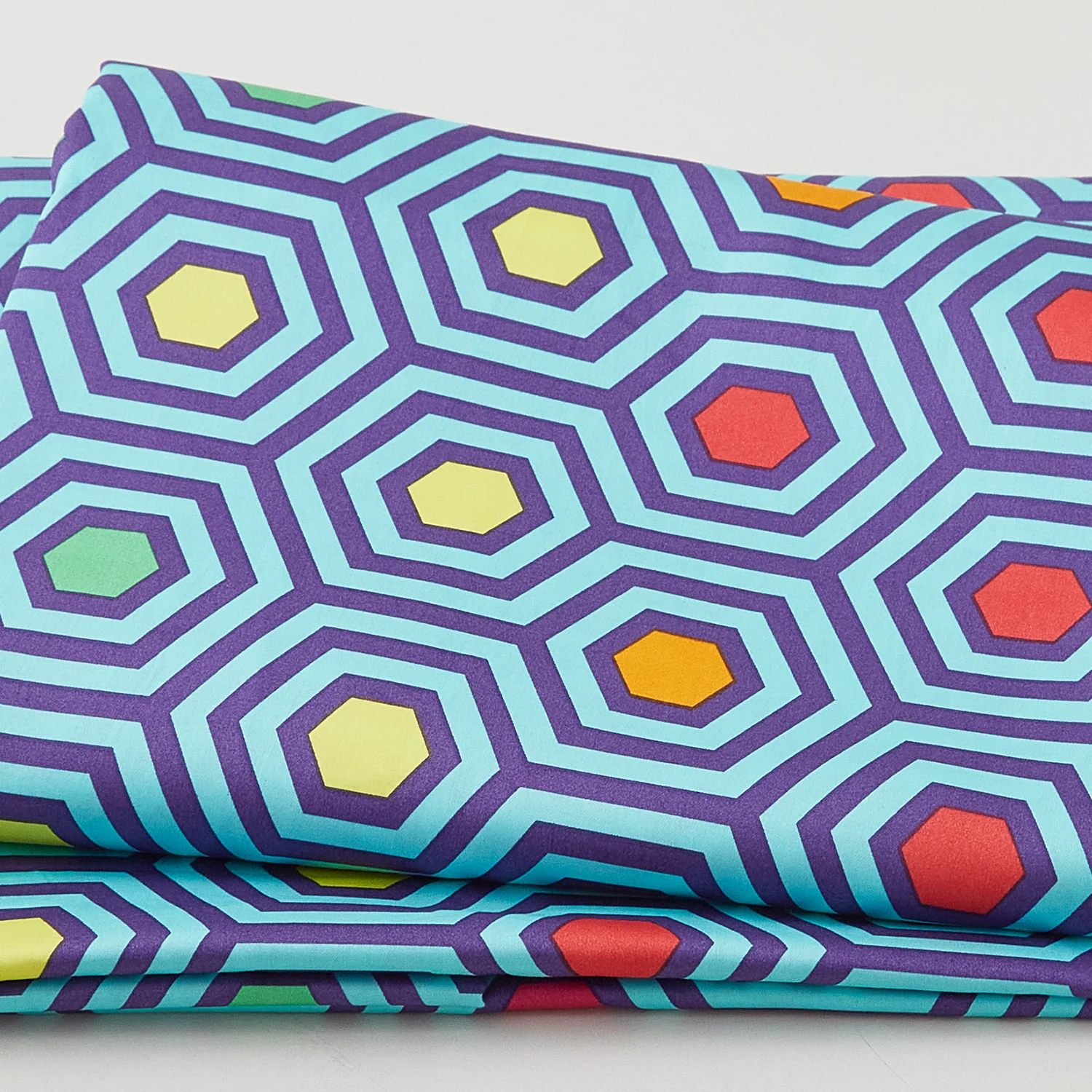 Tula Pink True Colors - Rainbow Hexy XL Peacock 108" 3 Yard Cut