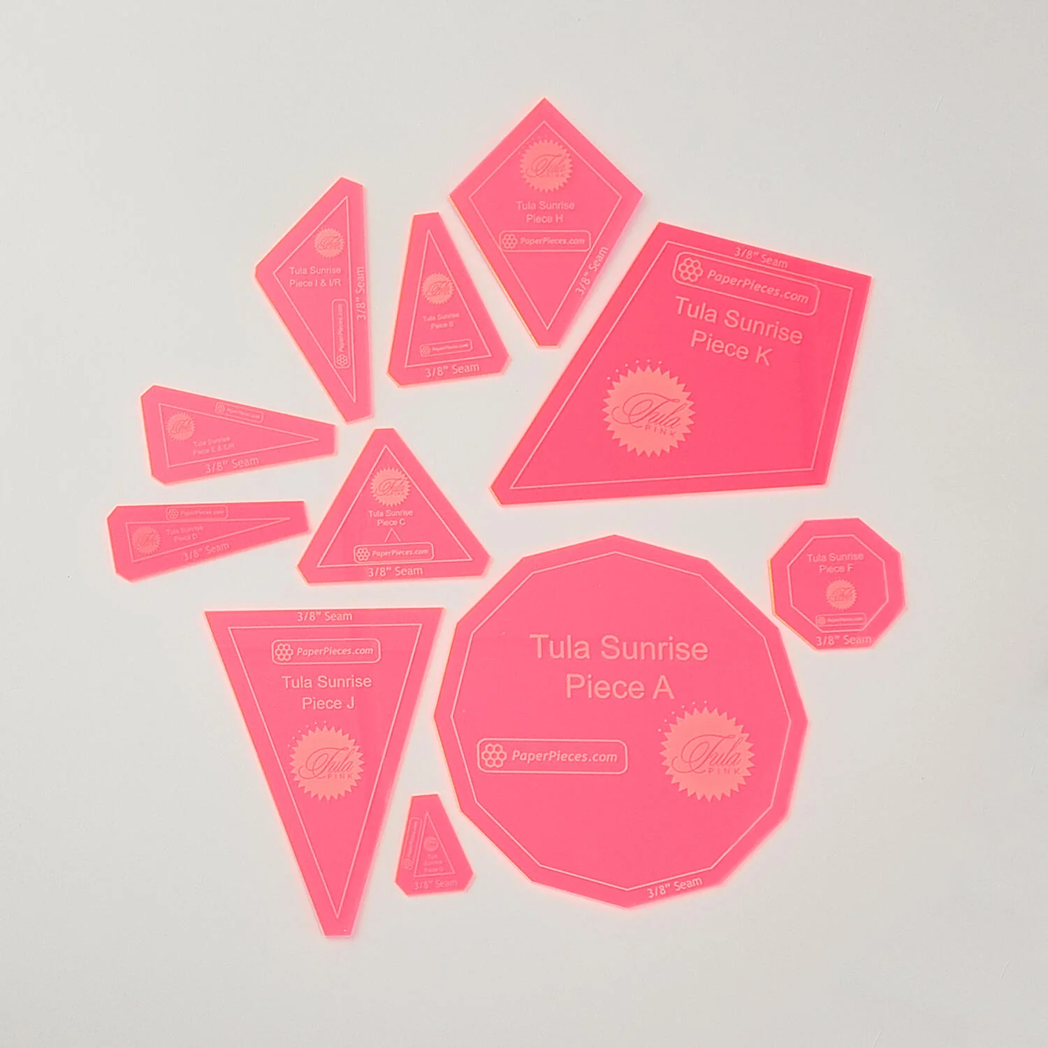 Tula Pink Tula Sunrise Acrylic Templates
