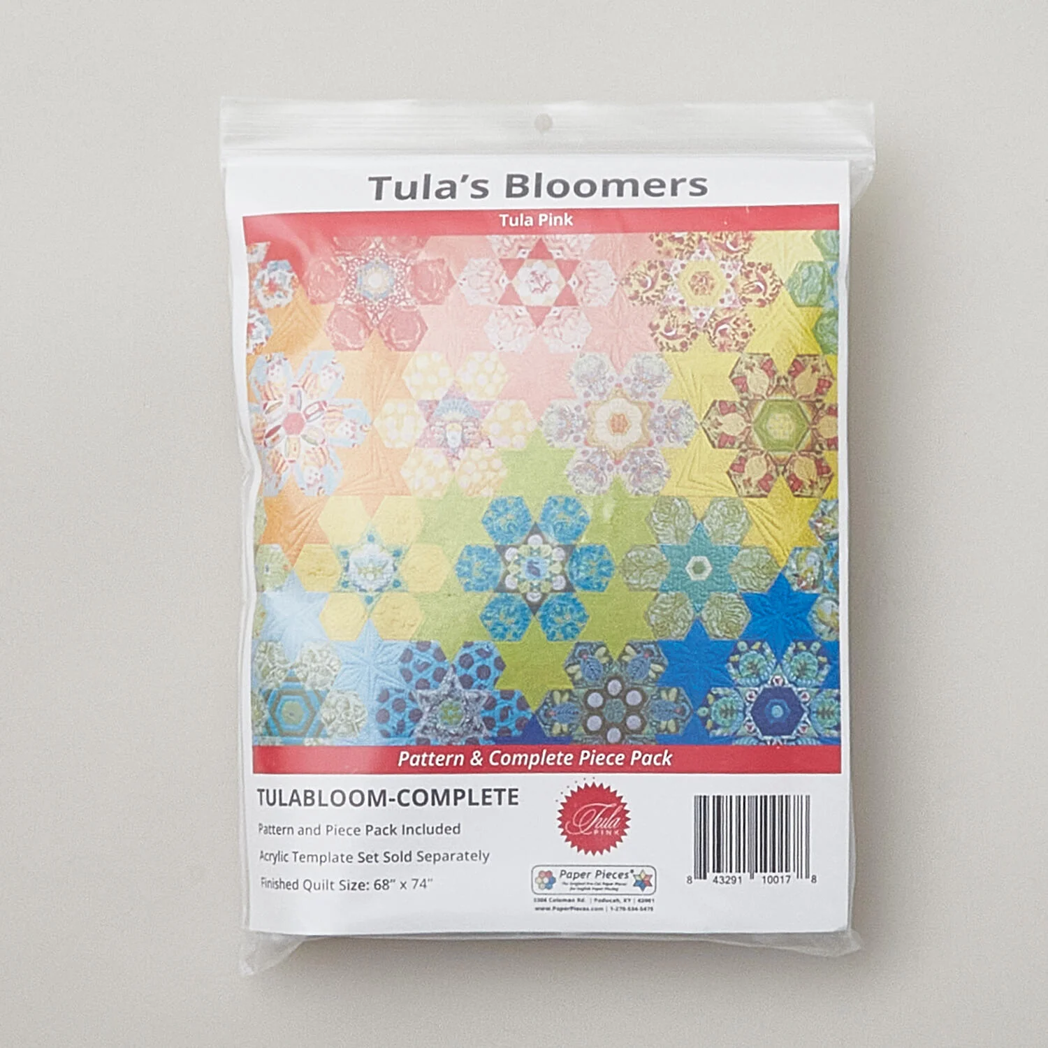 Tula Pink Tula's Bloomers Quilt Pattern and English Paper Piece Pack - Image 3