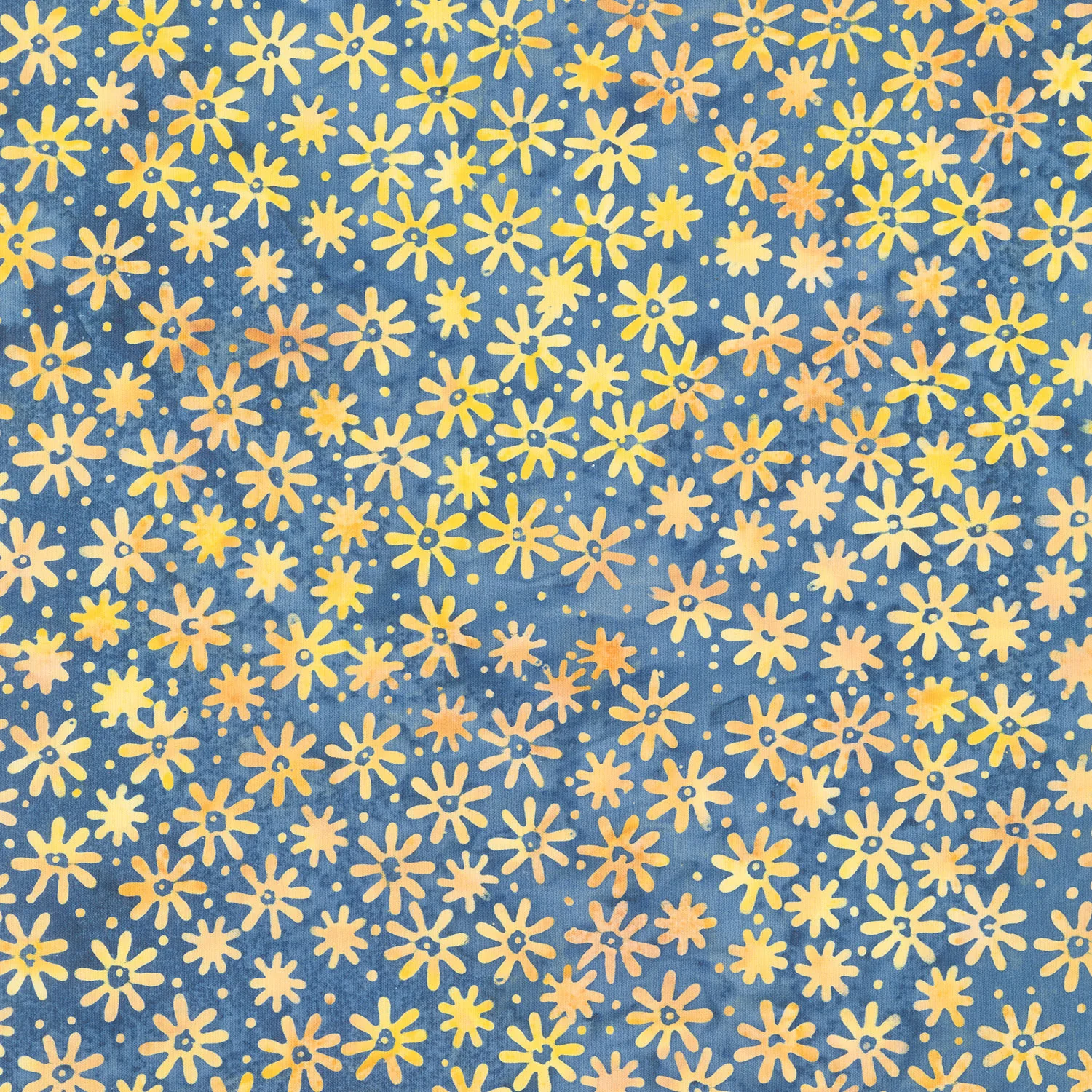 Twilight Batiks - Mini Daisy Cornflower Yardage