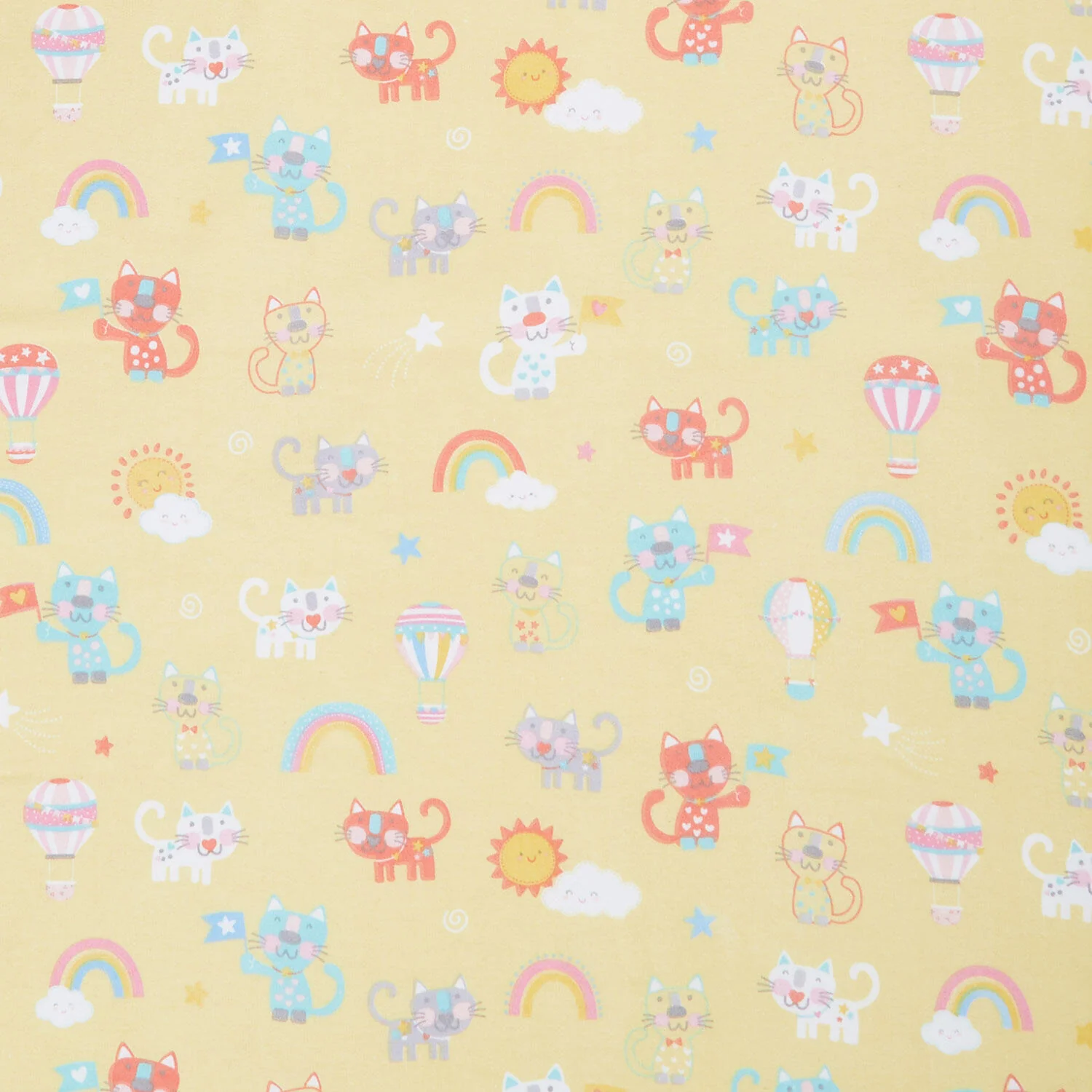 Twinkle Comfort Flannel - The Cat's Meow Flannel Yellow Yardage