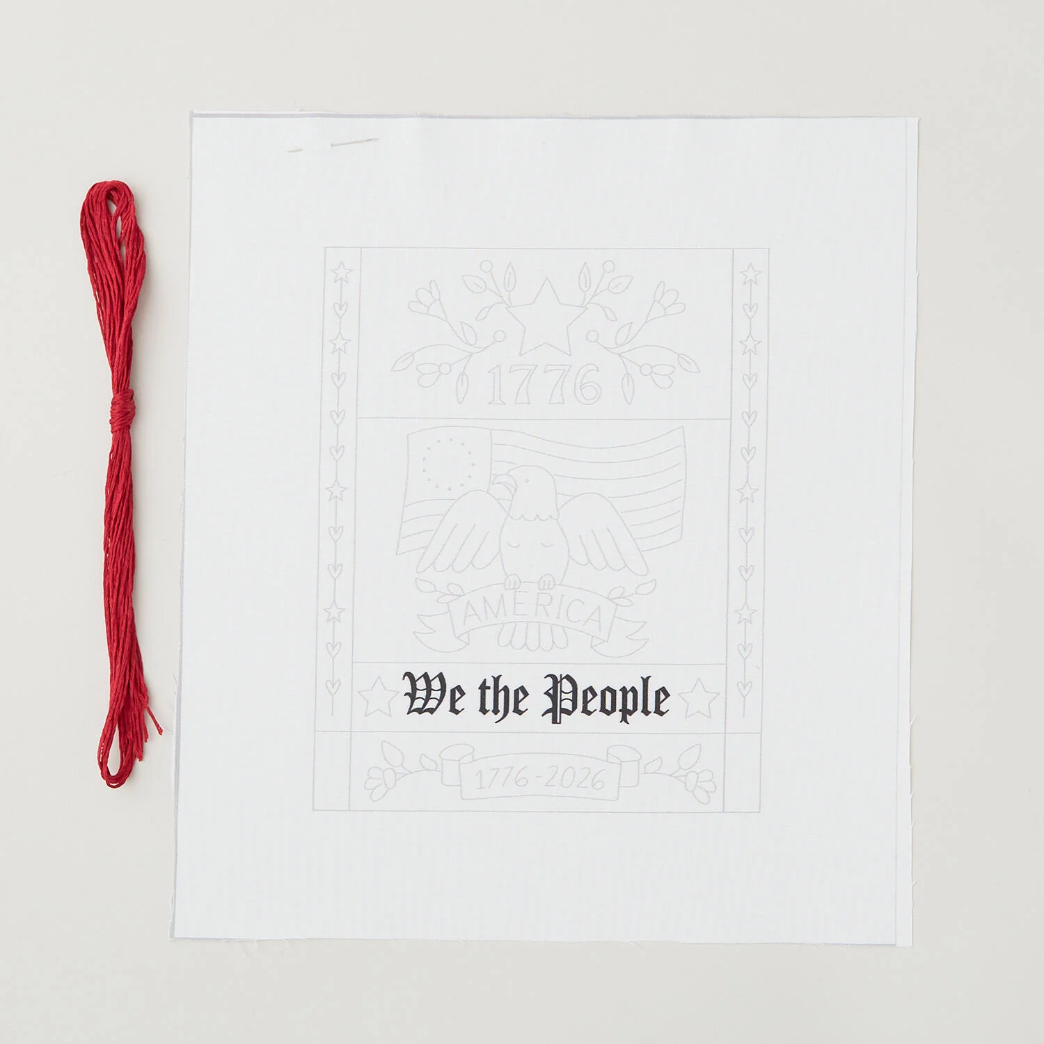 USA 250th Anniversary Sampler Embroidery Kit - Image 2