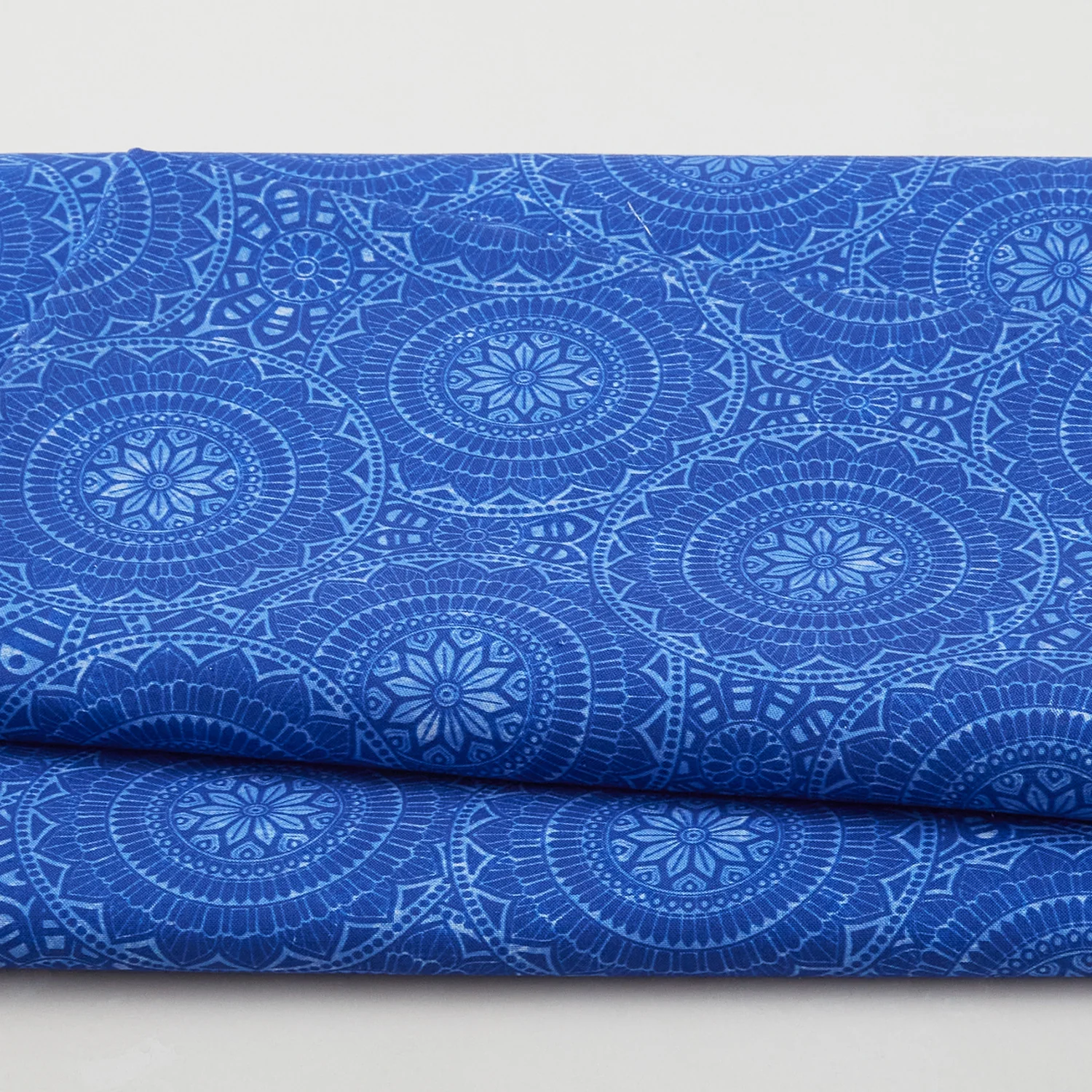 Vespa - Tossed Medalion Blue 118" Wide 3 Yard Cut