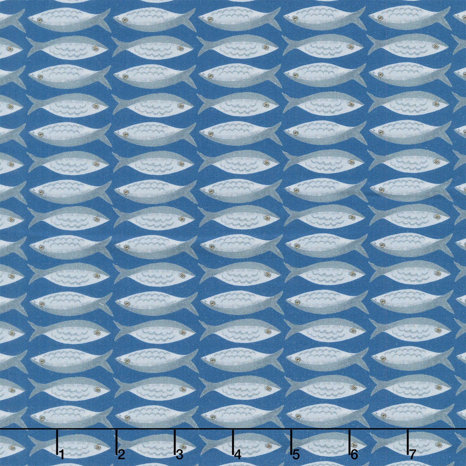 Villa Sol - Little Fishies Navy Yardage