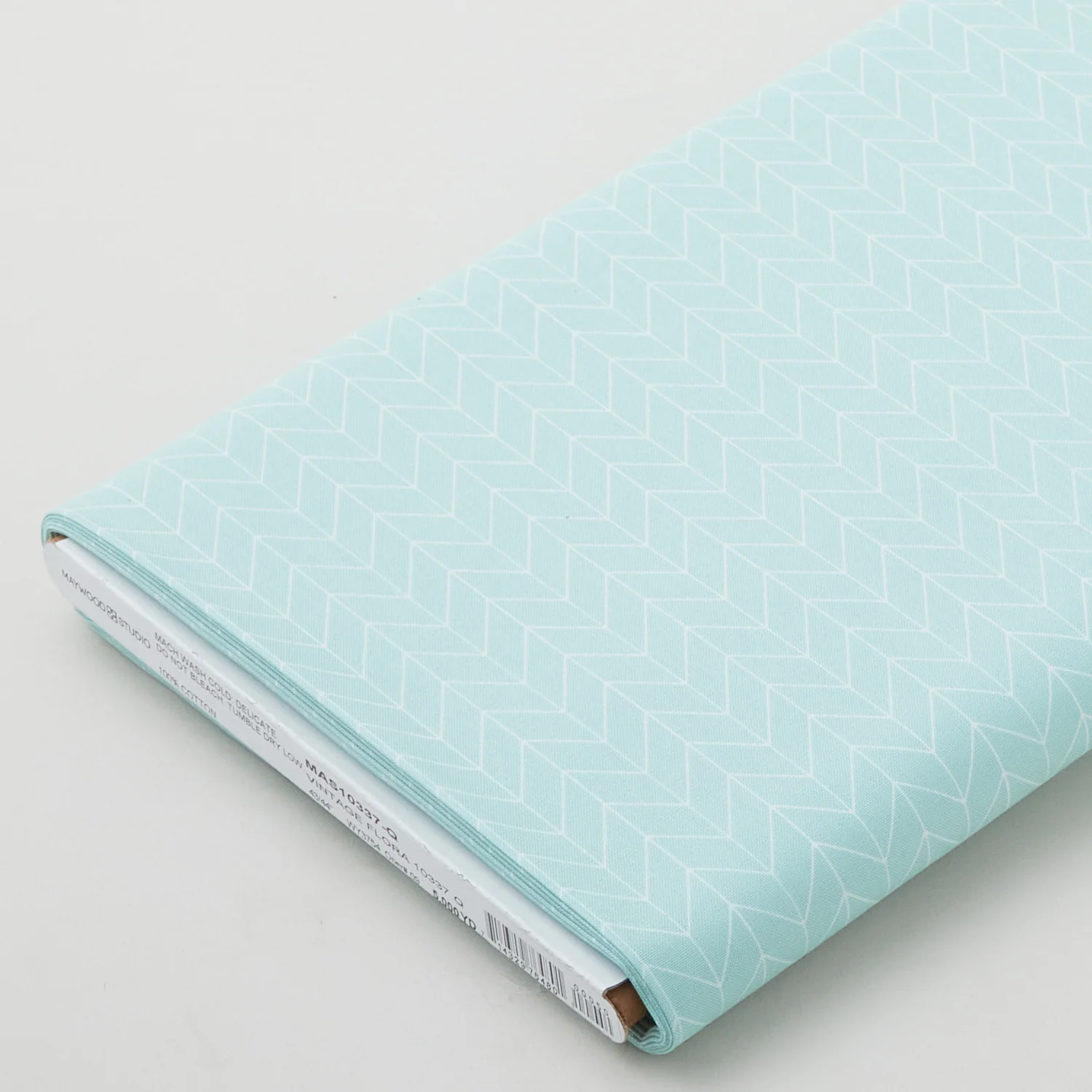 Vintage Flora - Chevron Aqua 5 Yard Bolt