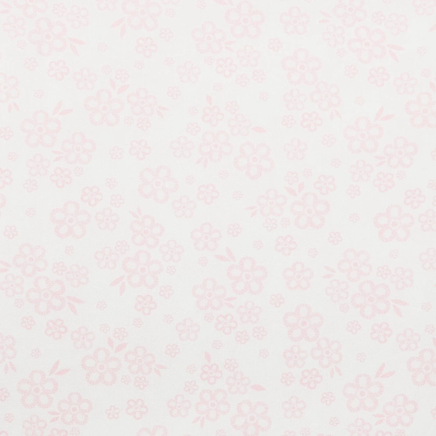 Walking on Sunshine - Small Pink Flowers White 2 Yard Cut - Image 2