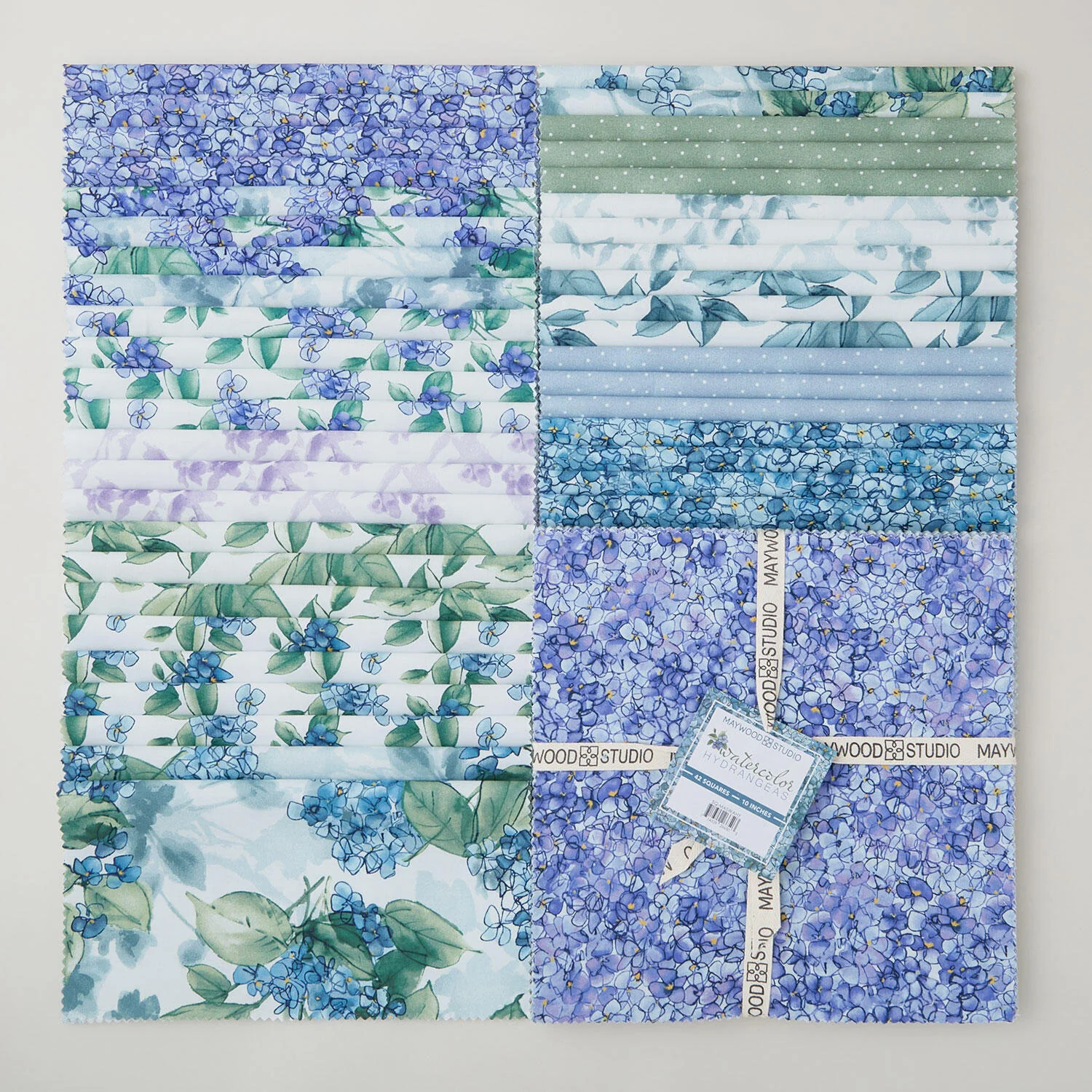 Watercolor Hydrangeas Favorites 10" Squares