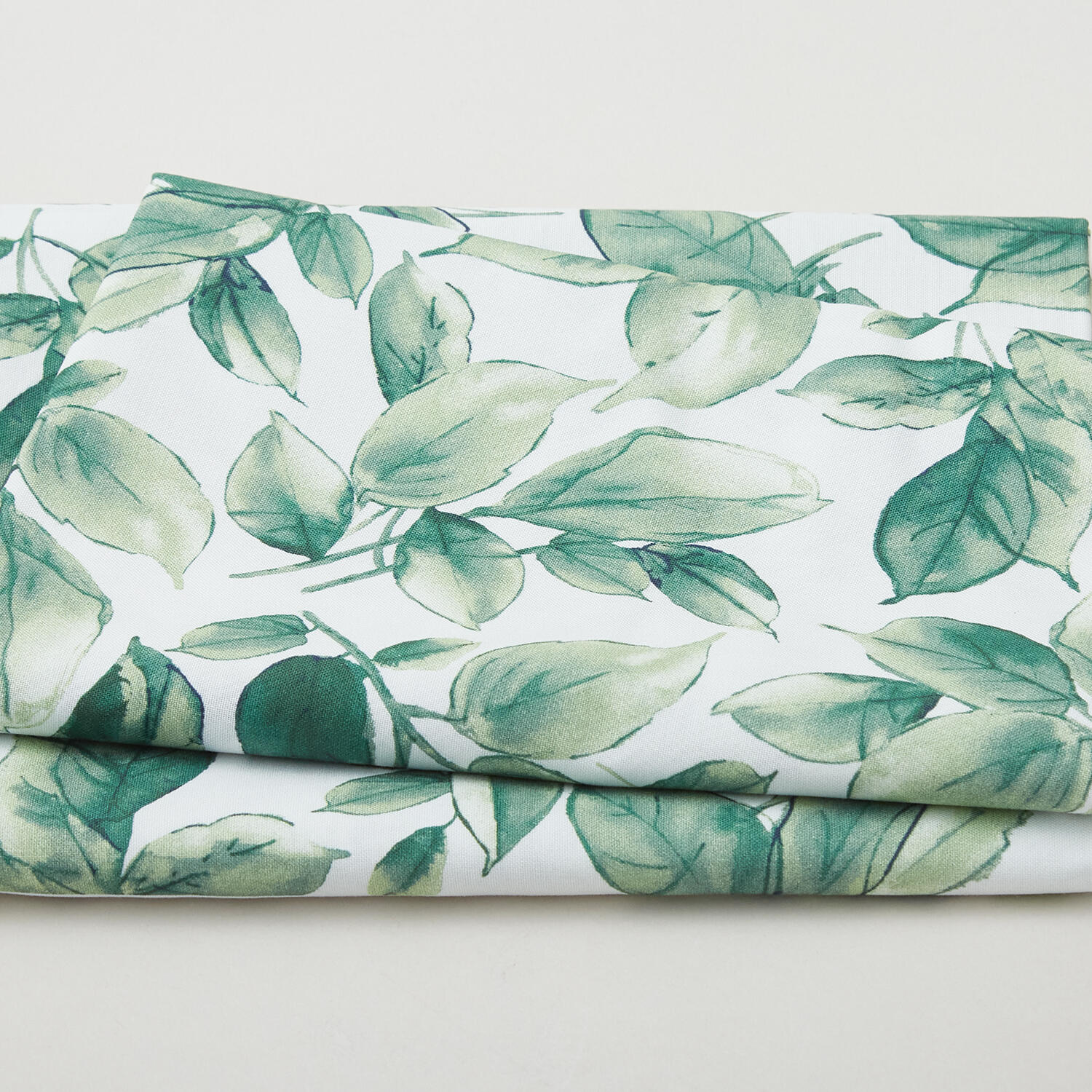 Watercolor Hydrangeas Favorites - Leaves Green 2 Yard Cut