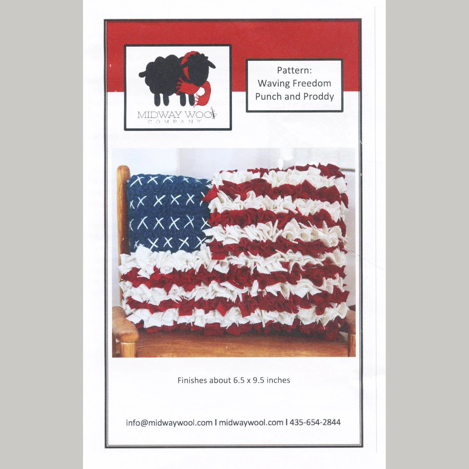 Waving Freedom Proddy And Punch Needle Pillow Kit - Image 4