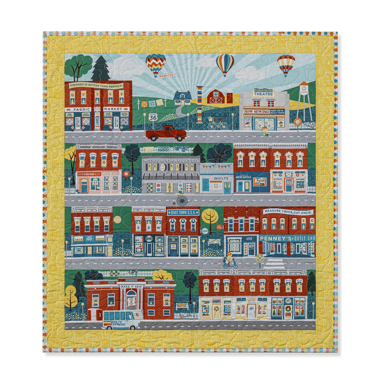 Welcome To Quilt Town - Welcome to Hamilton Multi Panel - Image 3