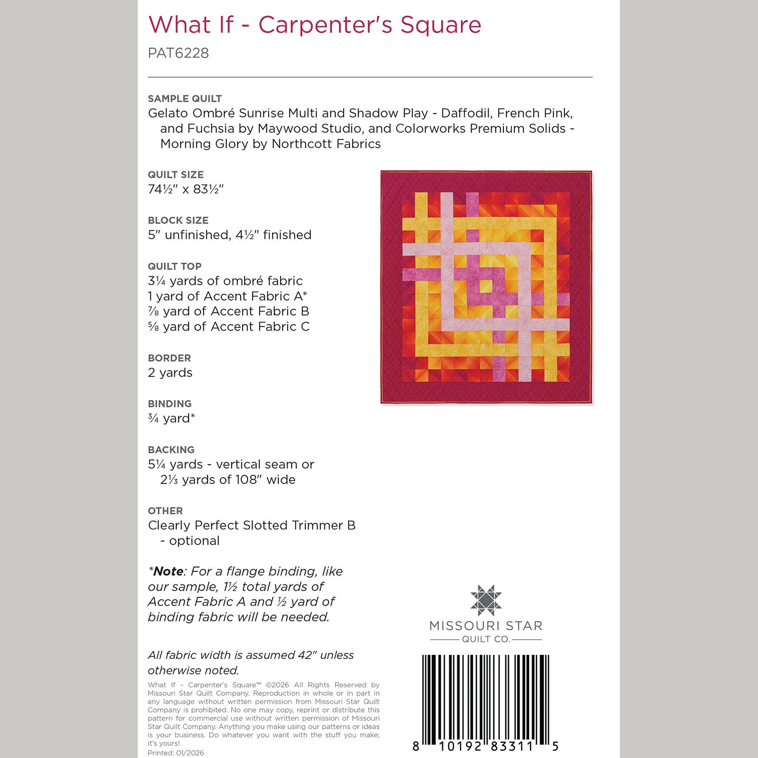 What if - Carpenter's Square Quilt Pattern by Missouri Star - Image 2