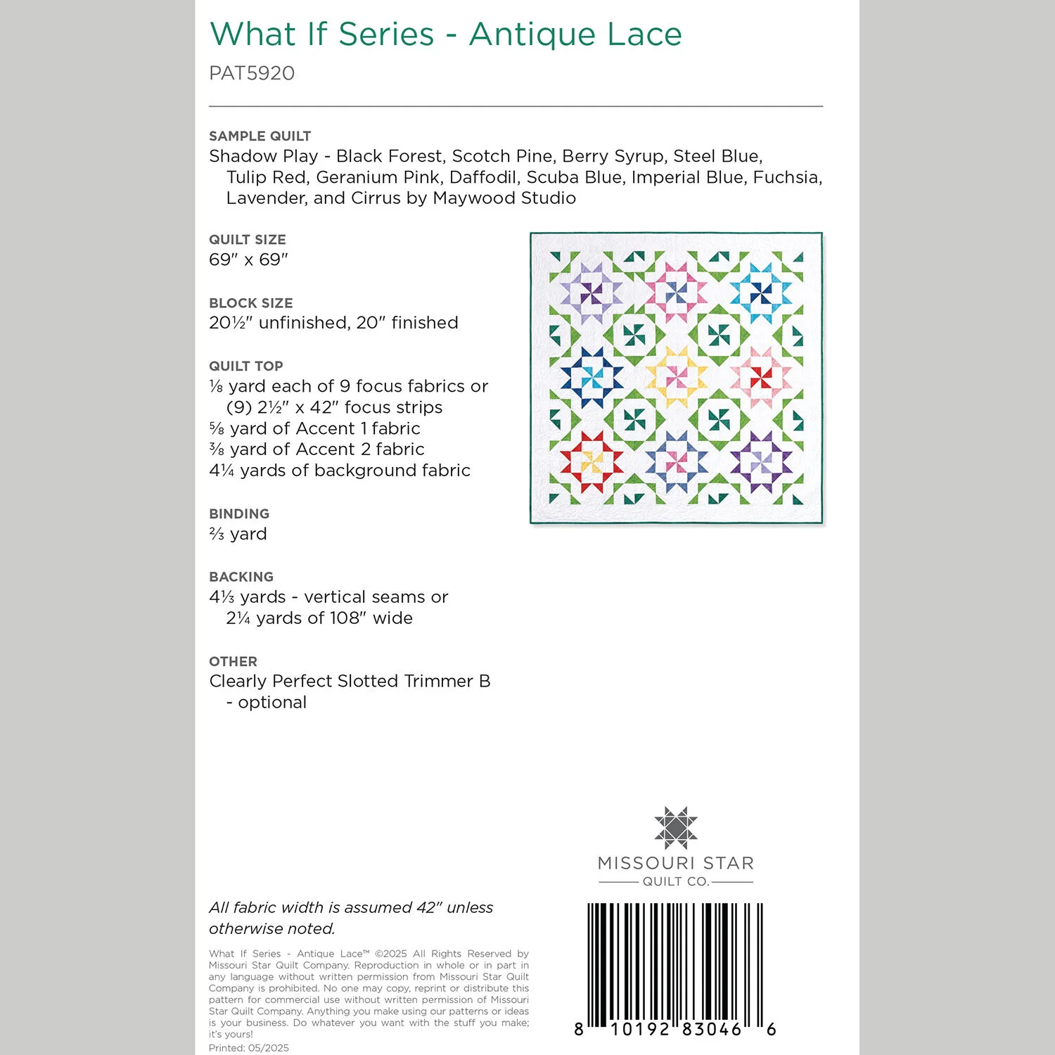 What If Series - Antique Lace Quilt Pattern by Missouri Star - Image 2