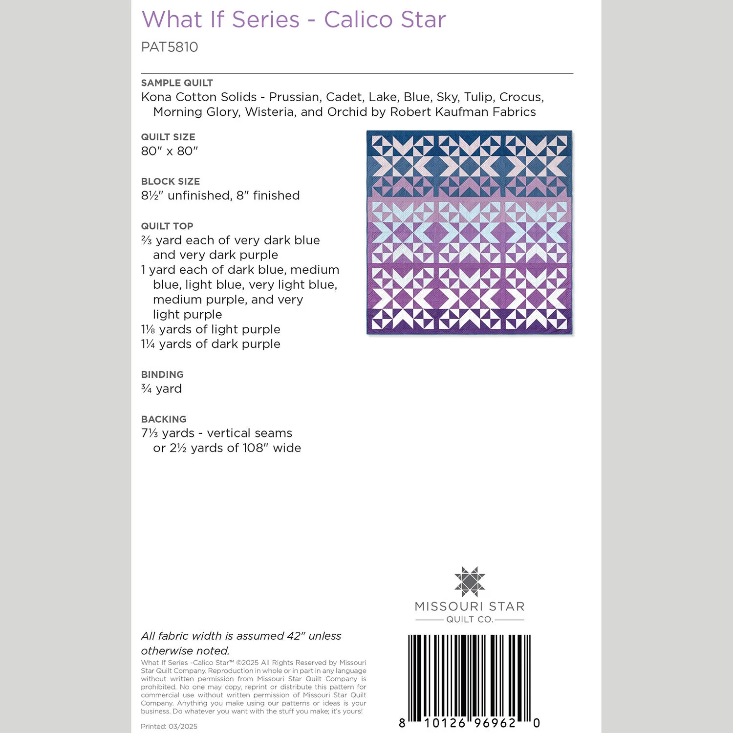 What If Series - Calico Star Quilt Pattern by Missouri Star - Image 2