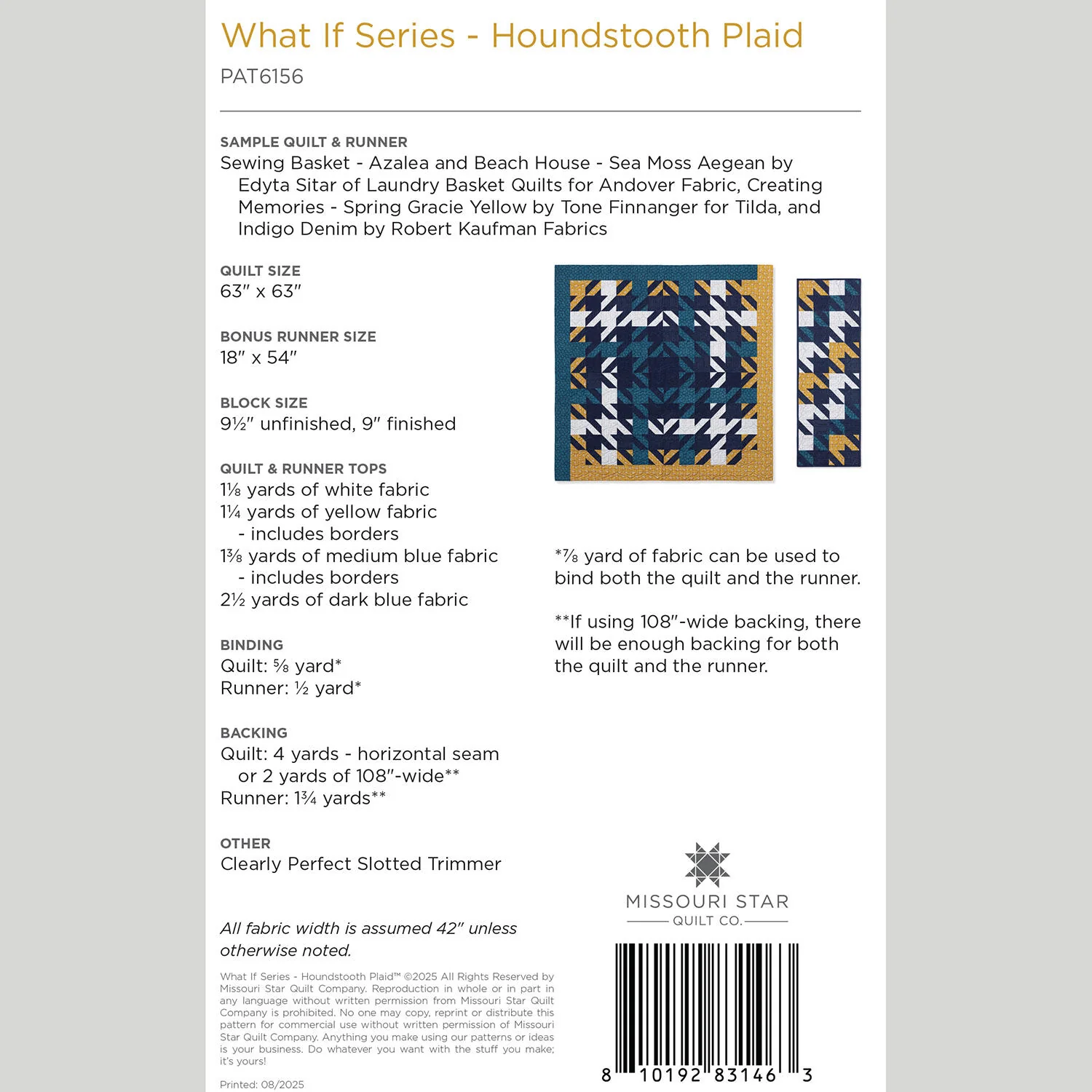 What If Series - Houndstooth Plaid Quilt Pattern by Missouri Star - Image 2