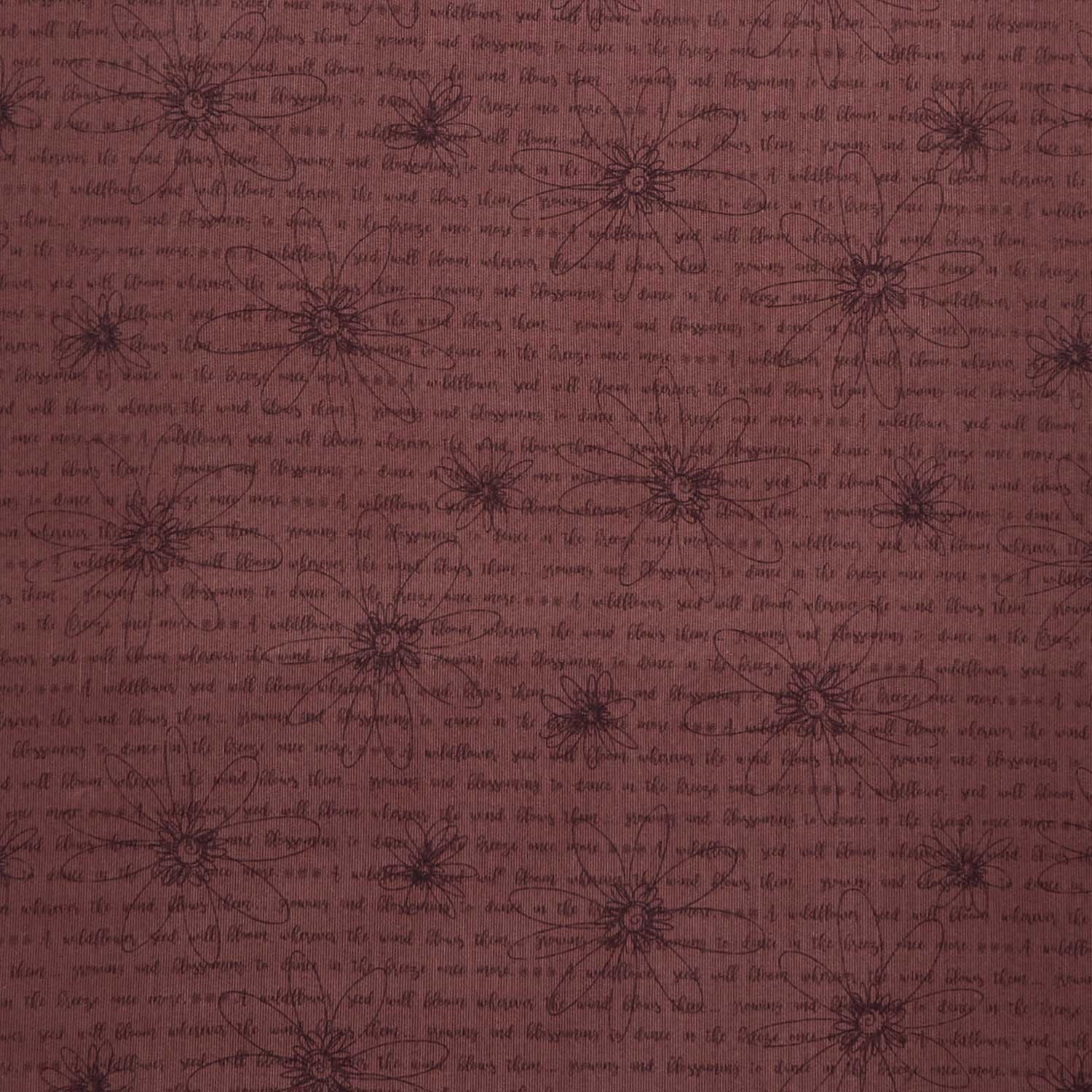 Where the Wind Blows - Poetic Daisies Purple Flannel Yardage