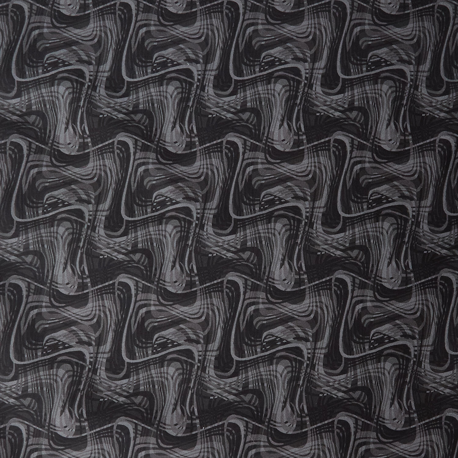 Whirlwind 118" - Wavy Lines Black 3 Yard Cut - Image 2