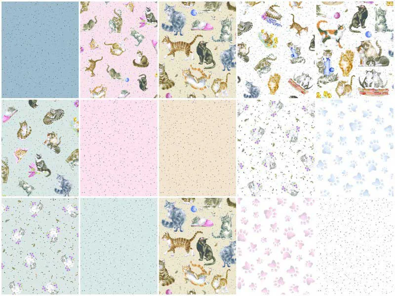 Whiskers & Paws Cats 10" Squares - Image 3