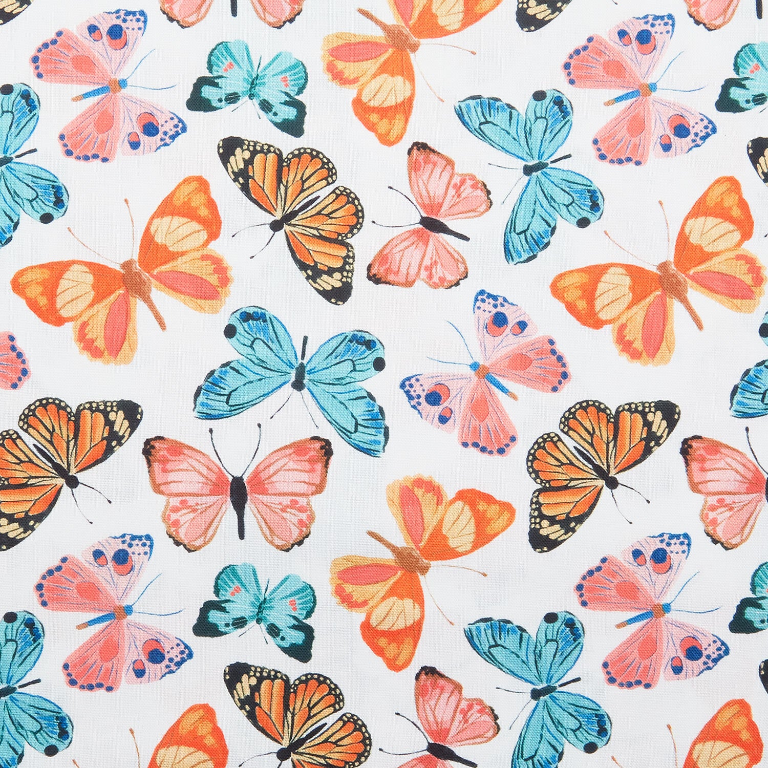 Whispering Garden Favorites - Multi Butterflies White 2 Yard Cut - Image 2