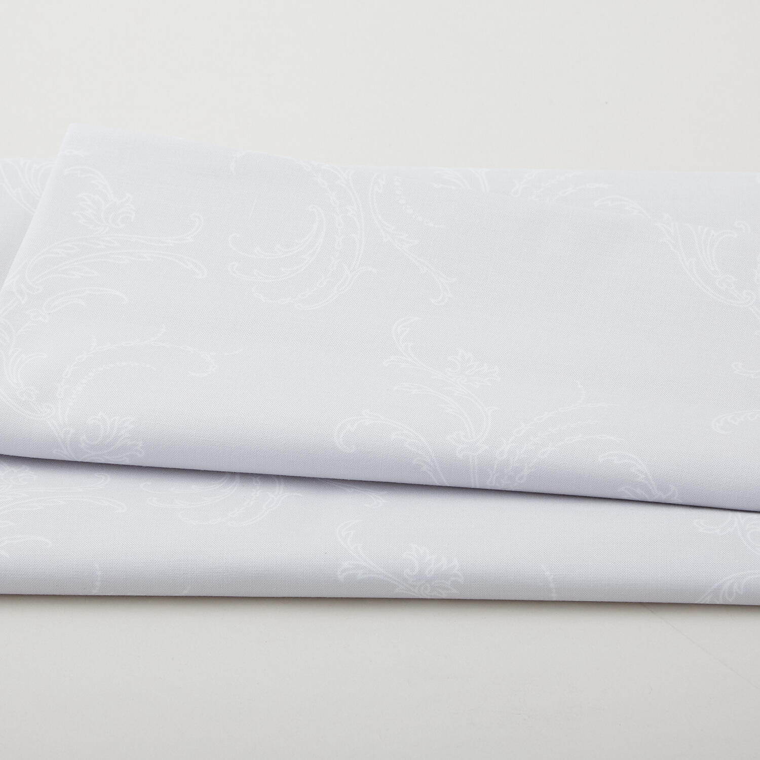 Whispering Lilies - Jackie Scroll Light Grey 2 Yard Cut