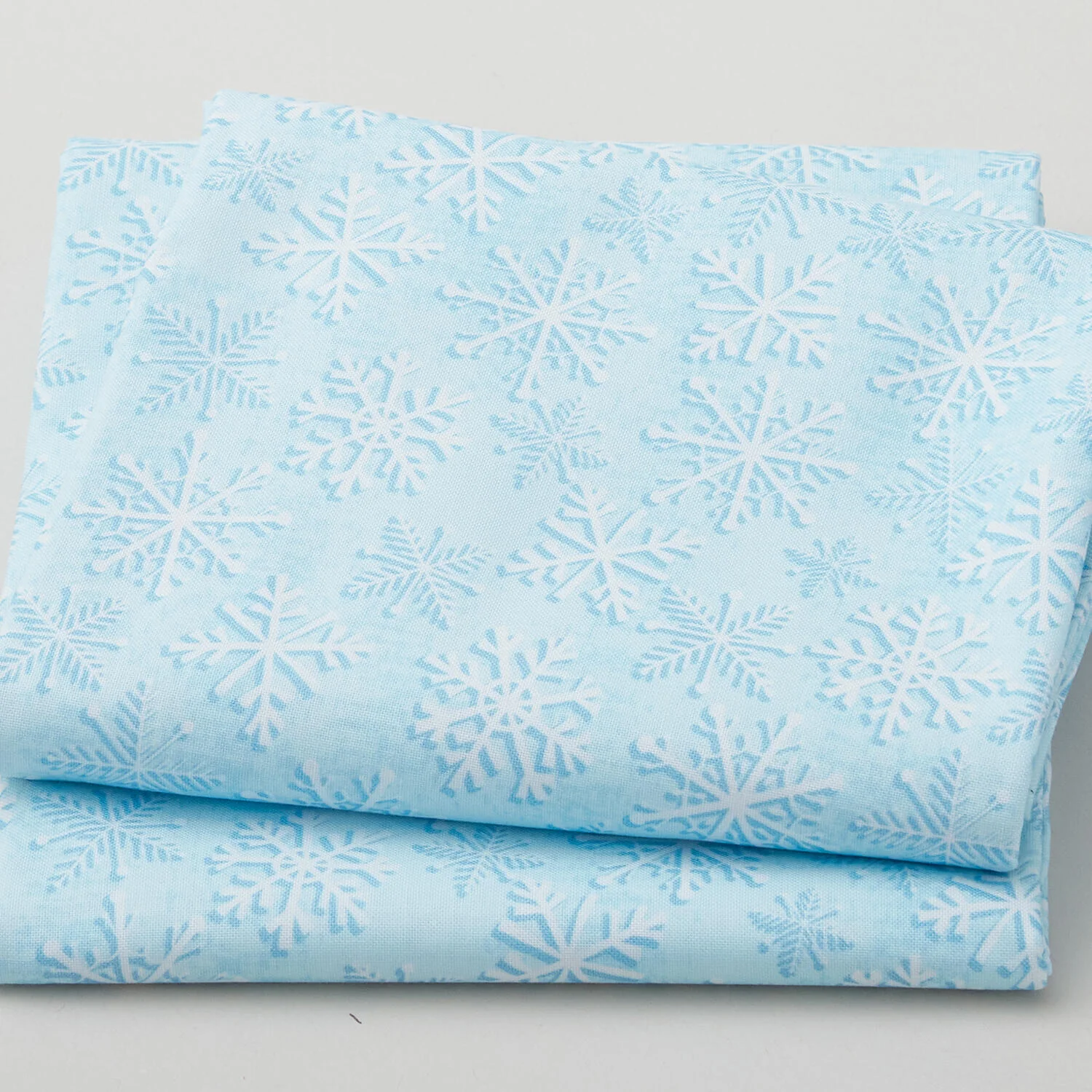 White Snowflakes - Soft Blue 2 Yard Cut