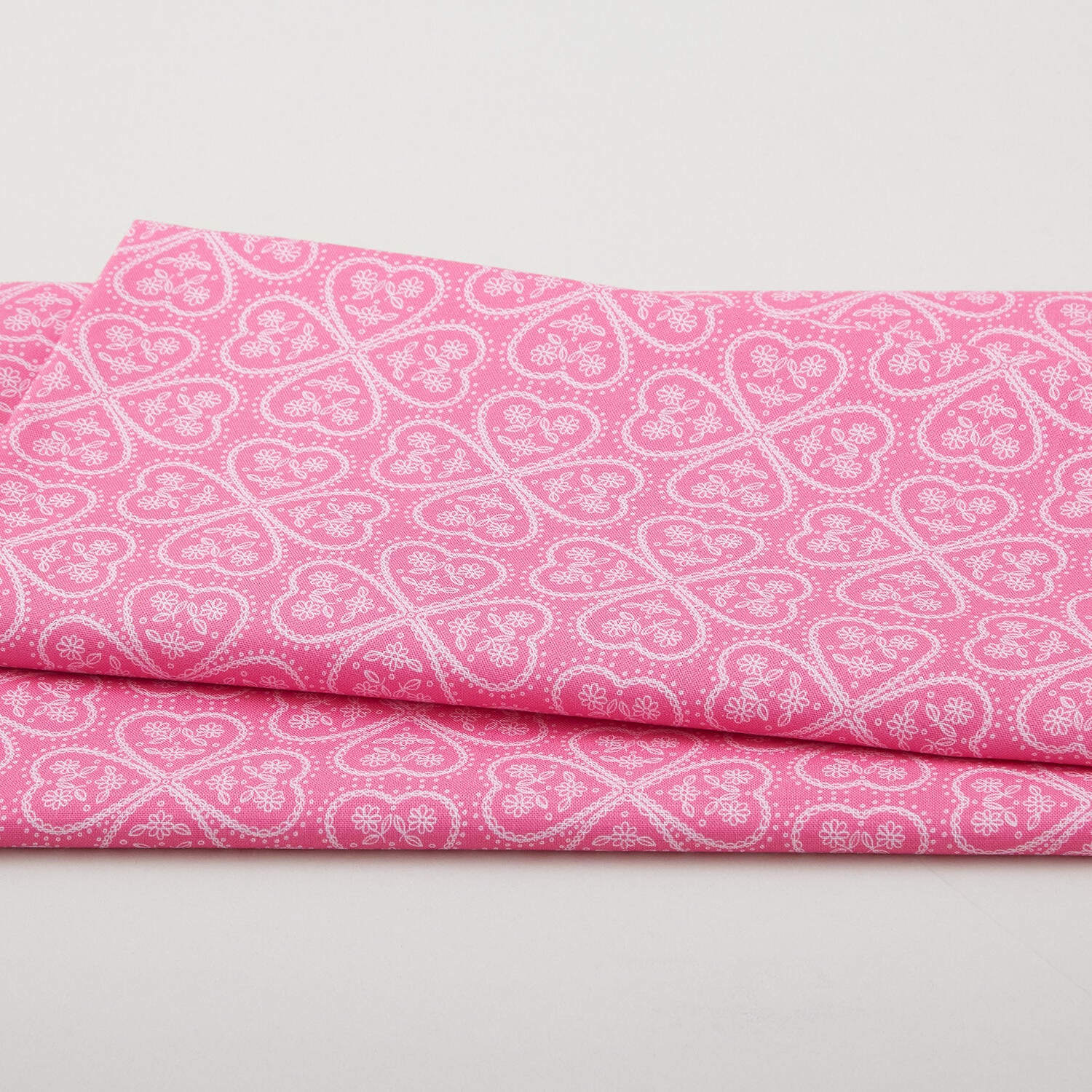 Whole Lotta Love - Lacey Heart Medium Pink 2 Yard Cut