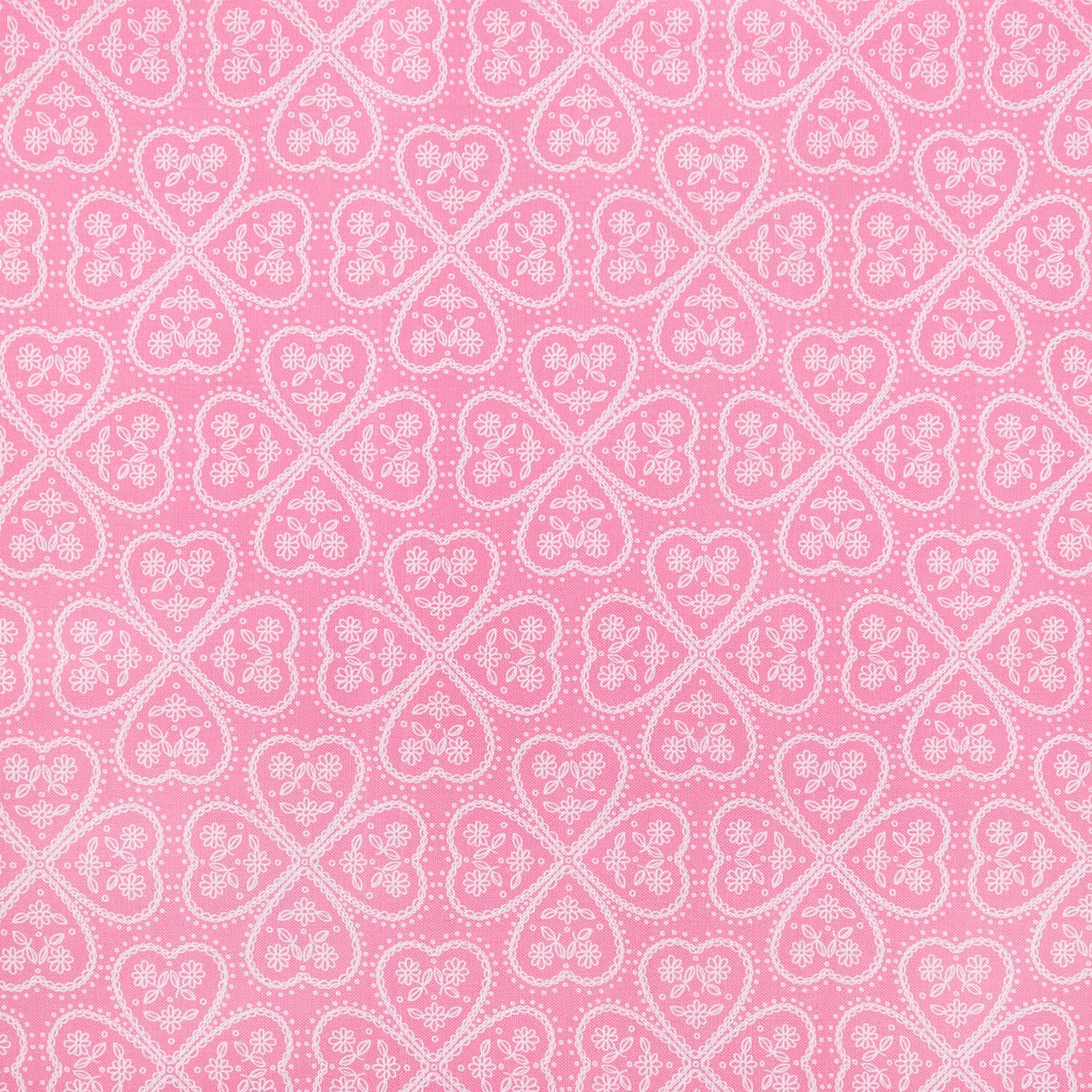 Whole Lotta Love - Lacey Heart Medium Pink 2 Yard Cut - Image 2