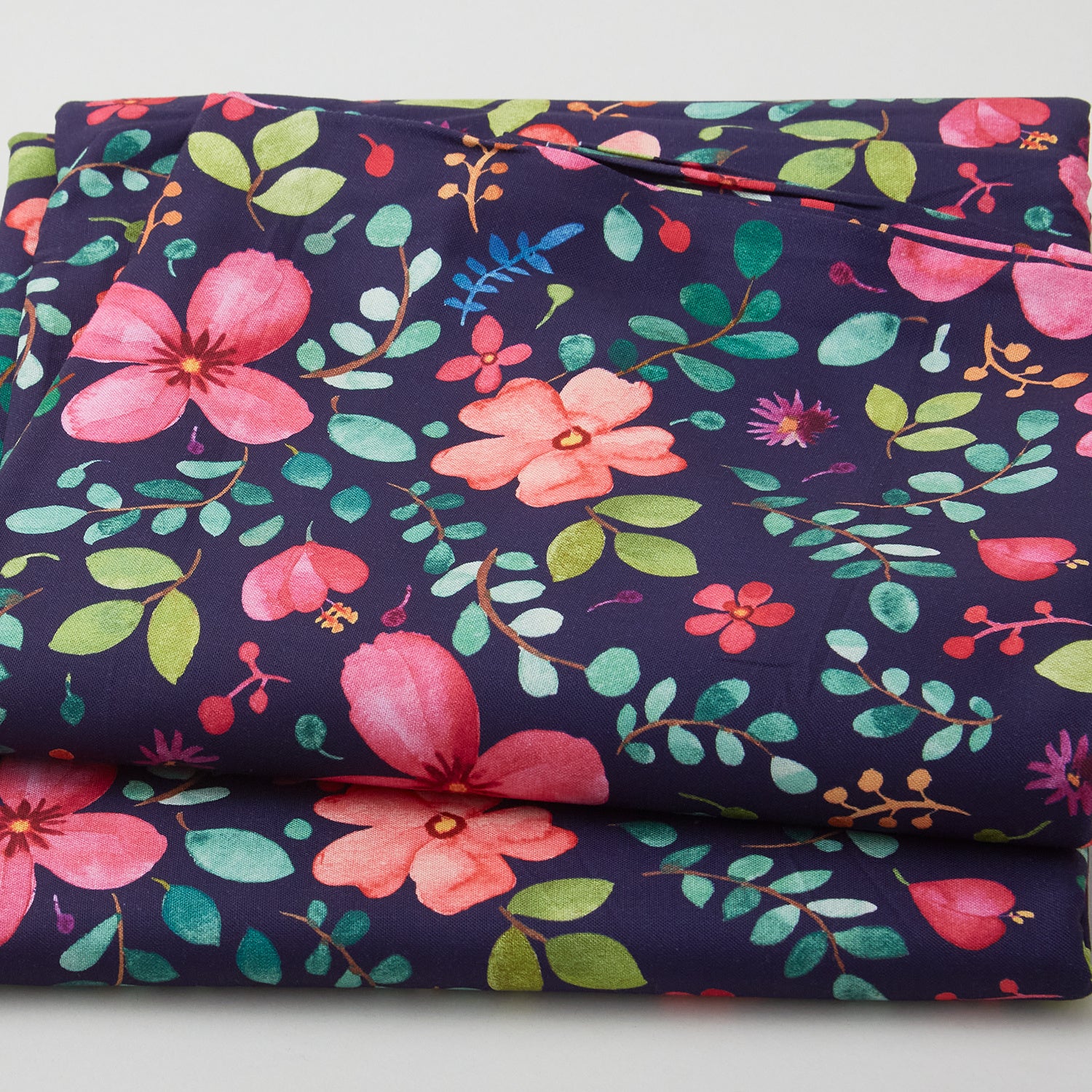 Widebacks - Brilliant Blossoms Navy 108" 3 Yard Cut