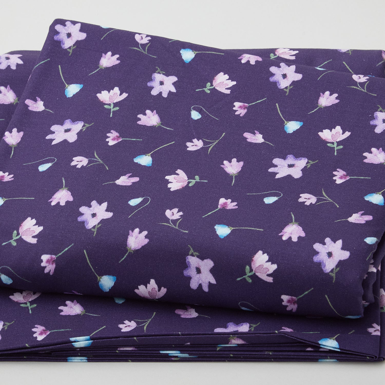 Widebacks - Watercolor Flowers Purple 108" 3 Yard Cut