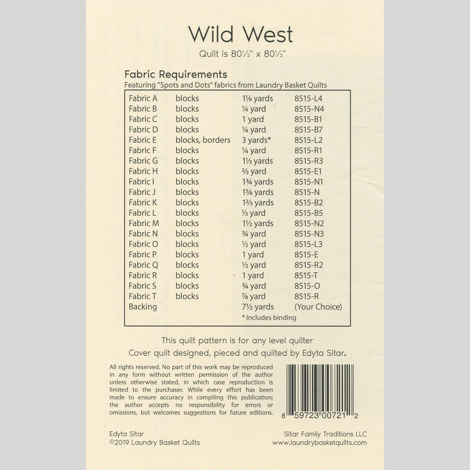Wild West Quilt Pattern - Image 2