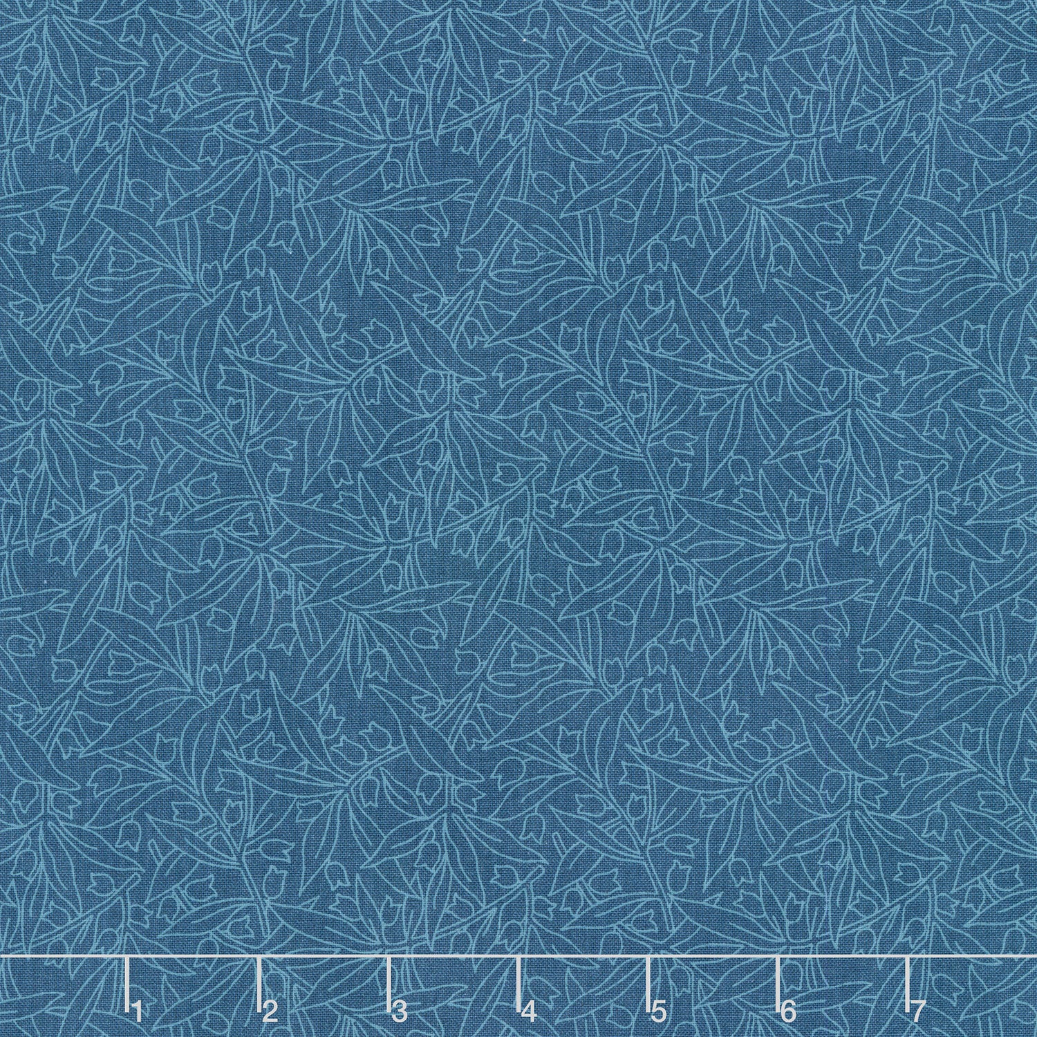 Willoughby - Floral Outline Navy Yardage