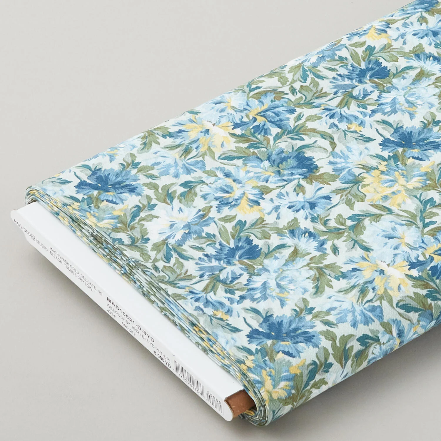 Willoughby - Packed Floral Blue 8 Yard Bolt