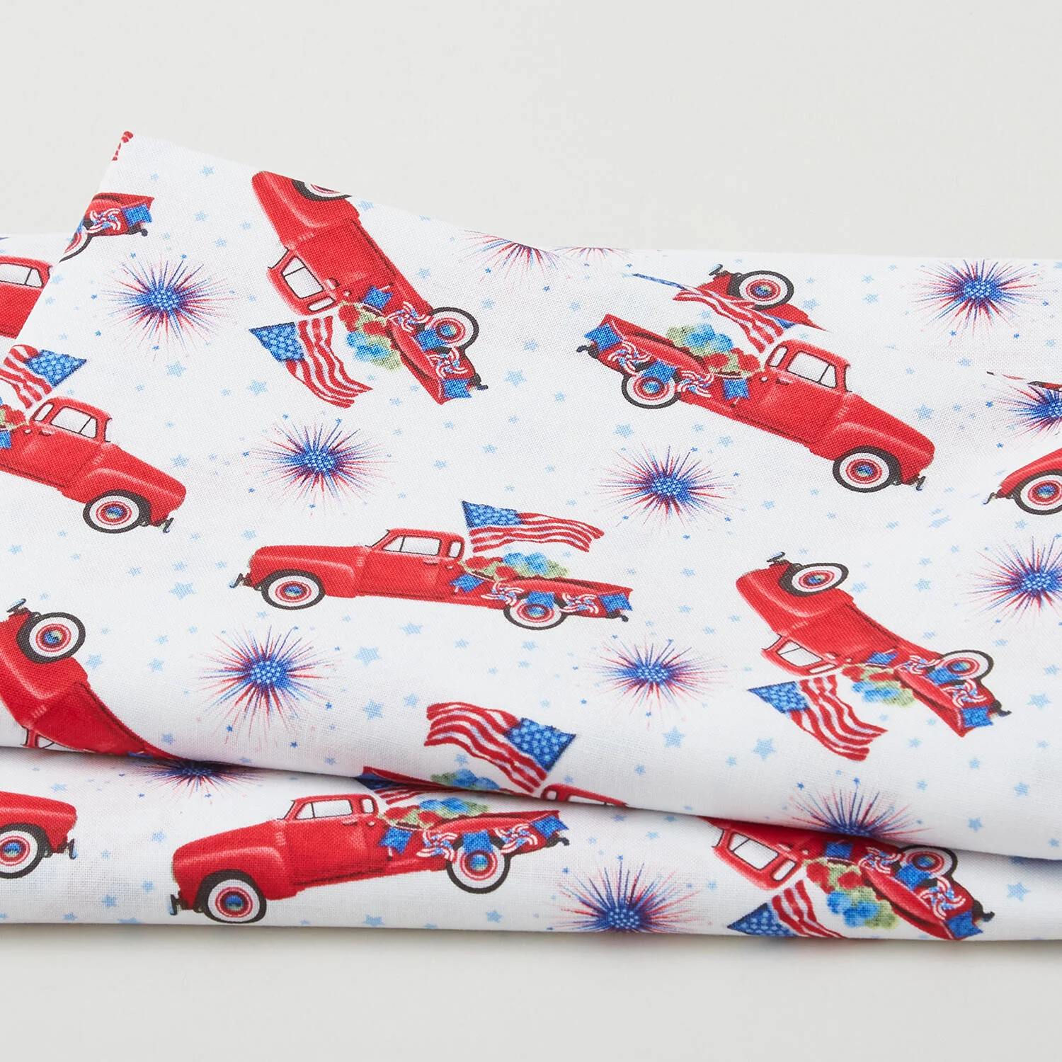 Wings of Freedom - Tossed Trucks White/Multi 2 Yard Cut