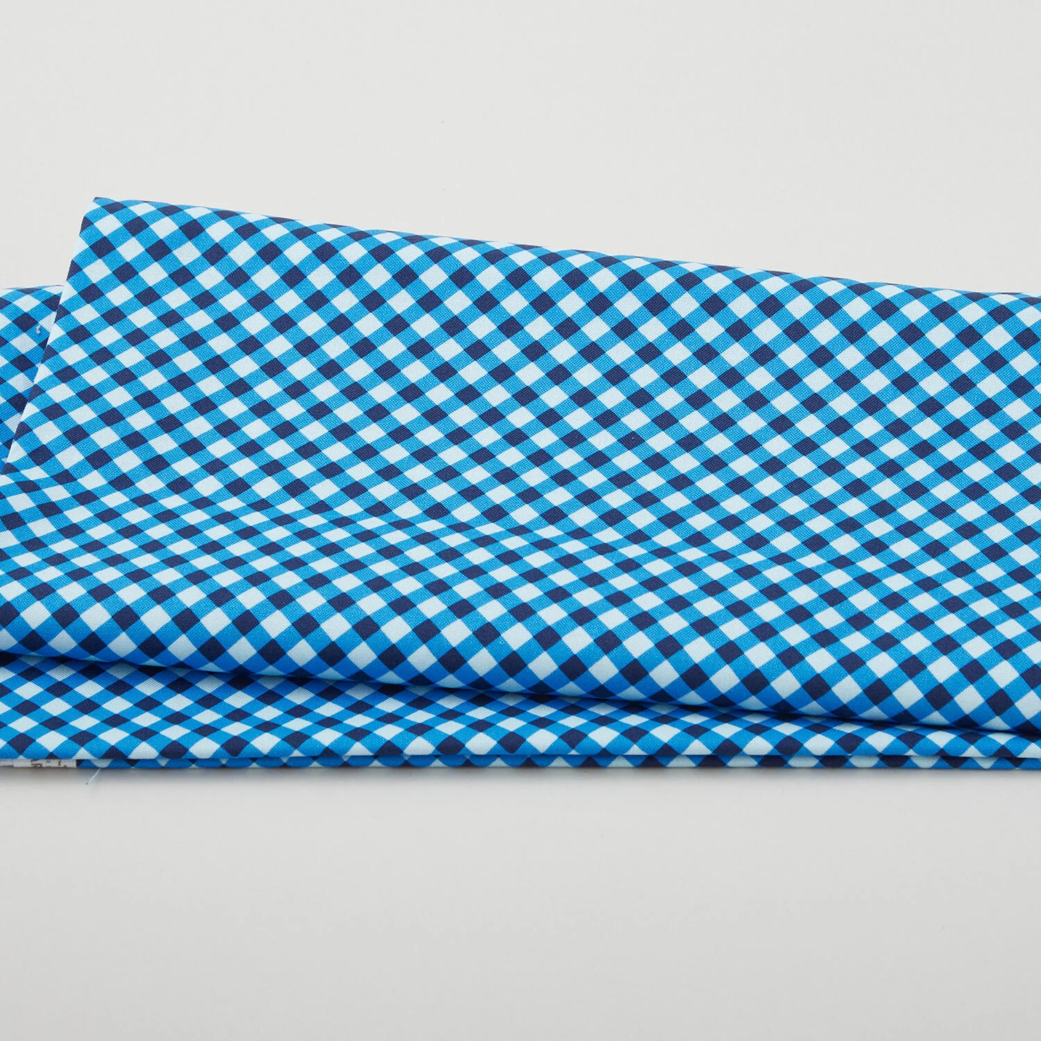 Winter Farm House Plaid - Farmhouse Gingham Blue 2 Yard Cut