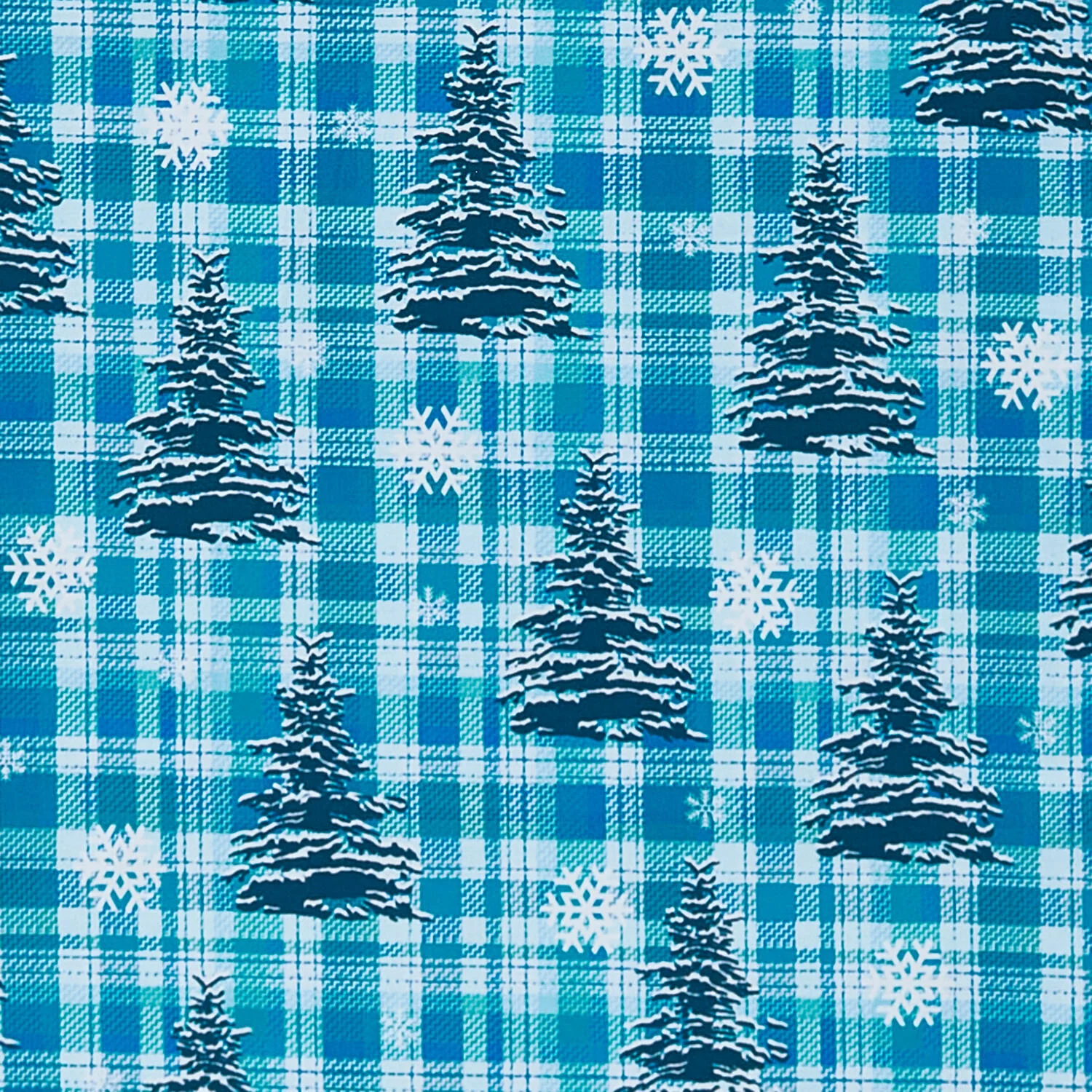 Winter Farm House Plaid - Pine Tree Plaid Light Blue 2 Yard Cut - Image 2