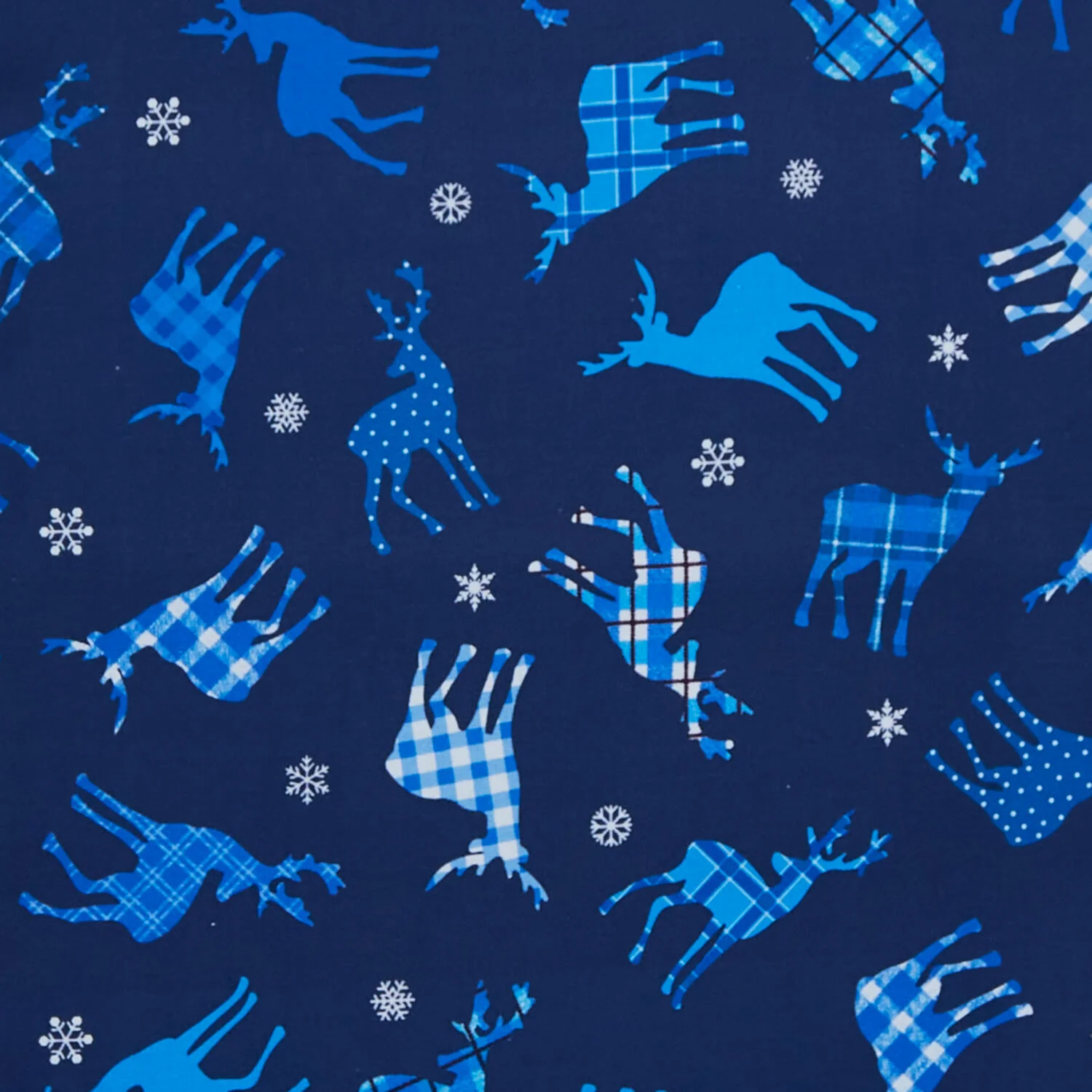 Winter Farm House Plaid - Tossed Deer Navy 2 Yard Cut - Image 2