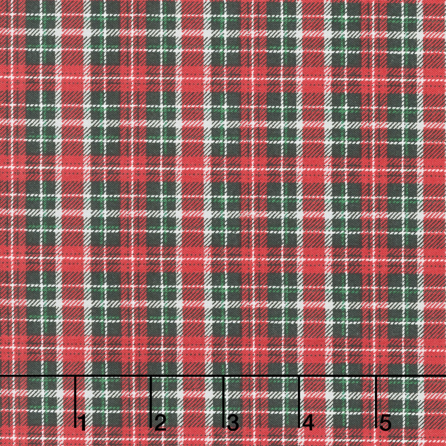 Winter Song - Plaid Black Red Yardage