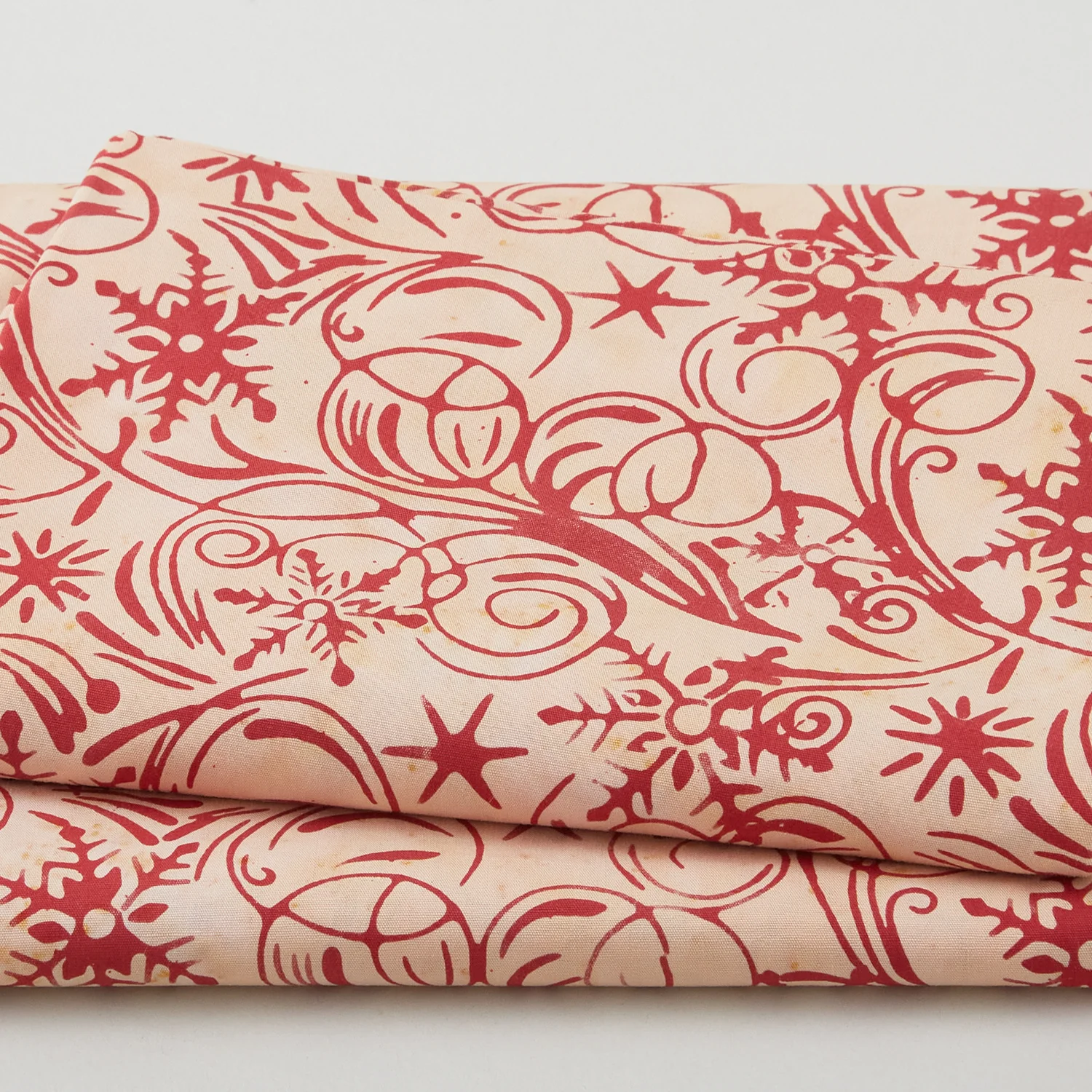 Winter Wonders Batiks - Snowflake Swirls Light Smore 2 Yard Cut