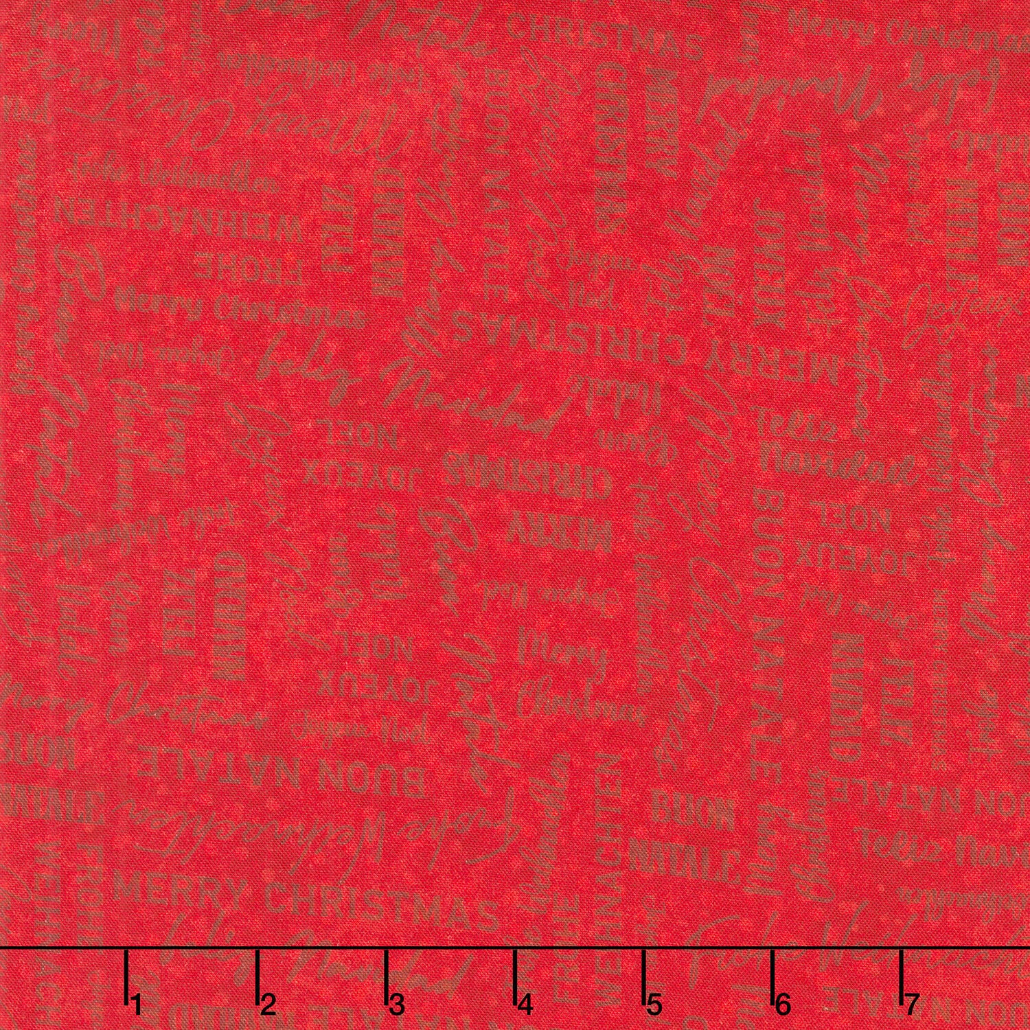 Winter Wreaths - Merry Christmas Red Yardage
