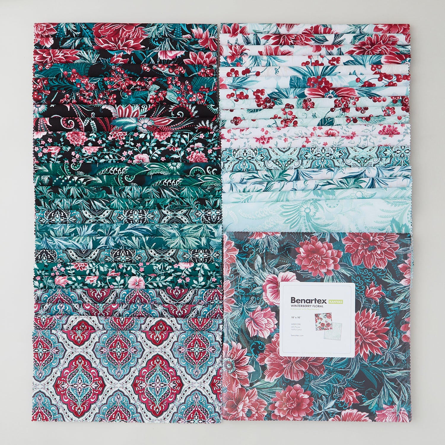 Winterberry Floral Favorites 10" Squares