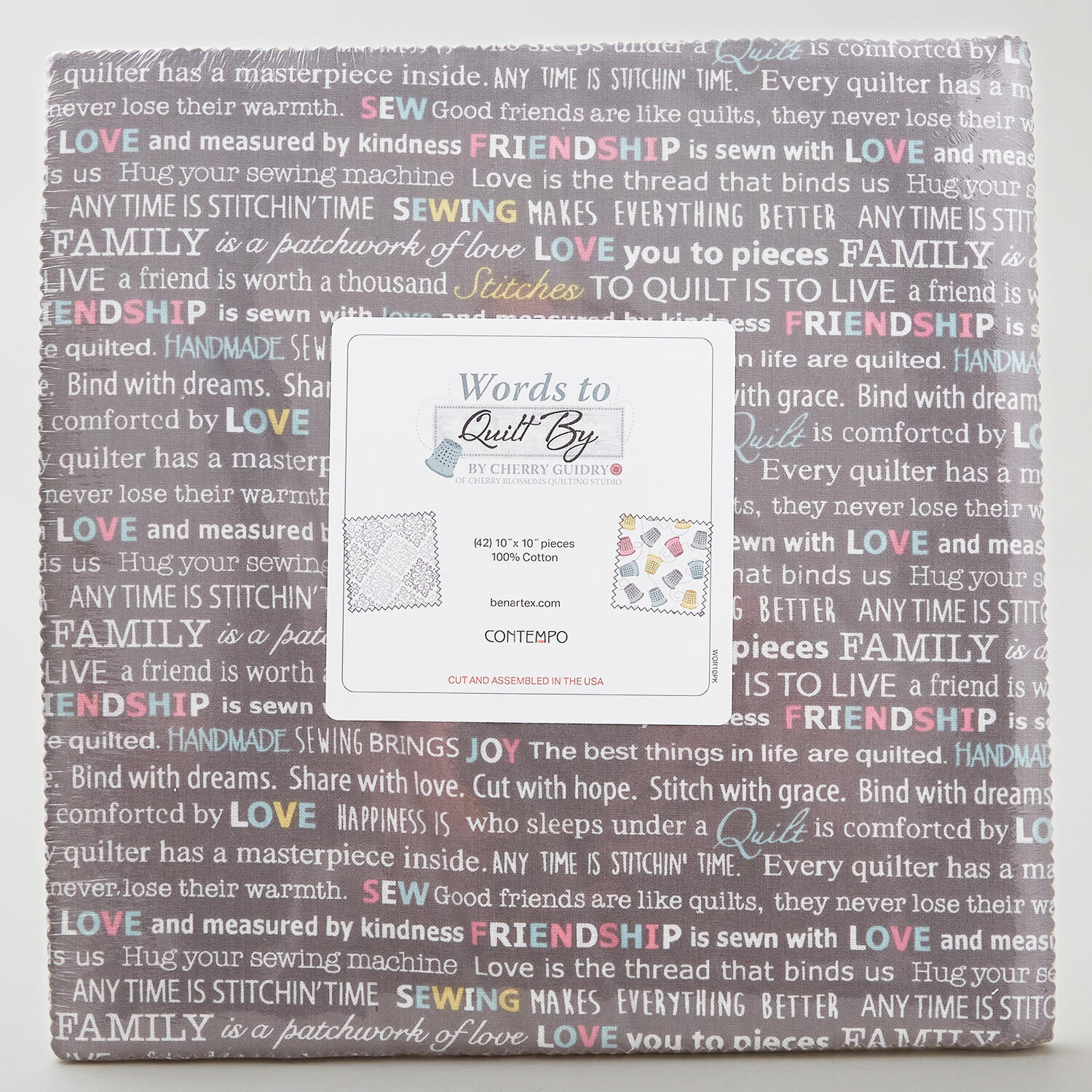 Words to Quilt By Favorites 10" Squares - Image 2