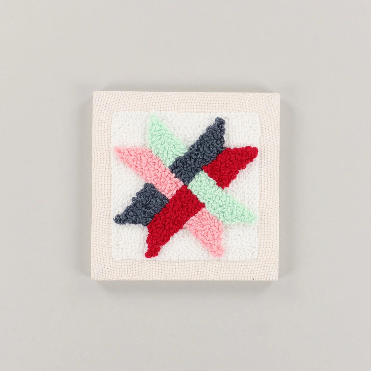 Woven Star Quilt Block Punch Needle Embroidery Frame Kit - Image 3