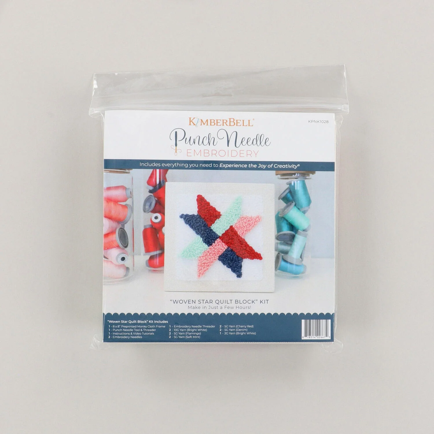 Woven Star Quilt Block Punch Needle Embroidery Frame Kit - Image 6
