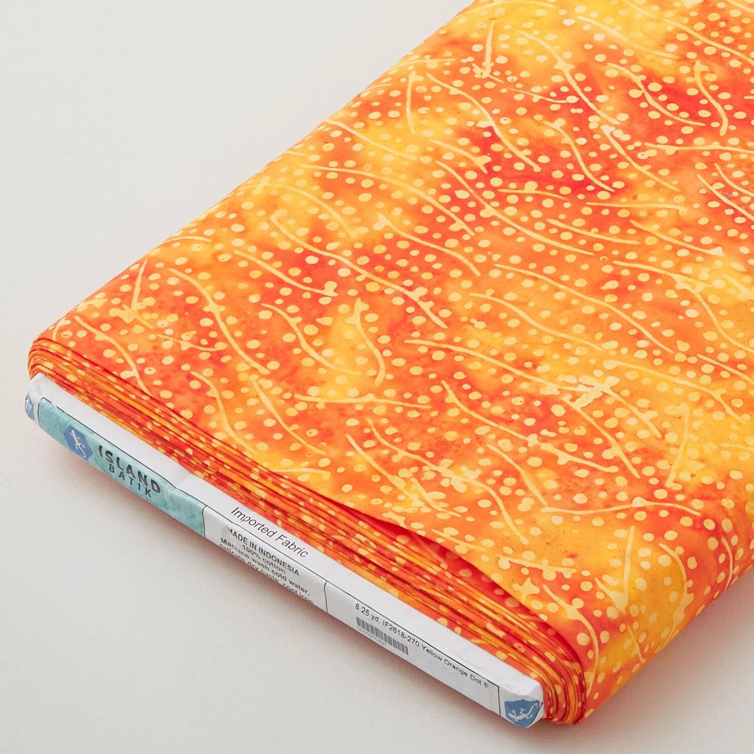 Yellow Orange Dot Batiks 8 Yard Bolt